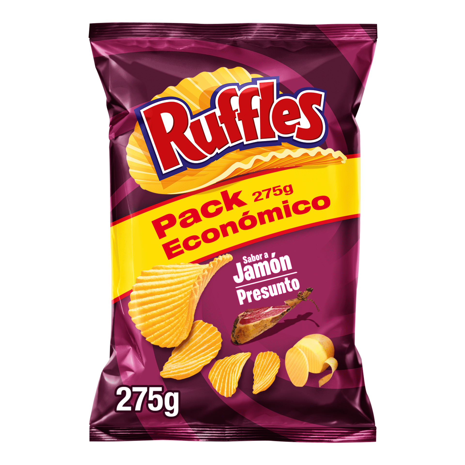 Batata Frita Ondulada Sabor Presunto Ruffles Emb Gr Continente