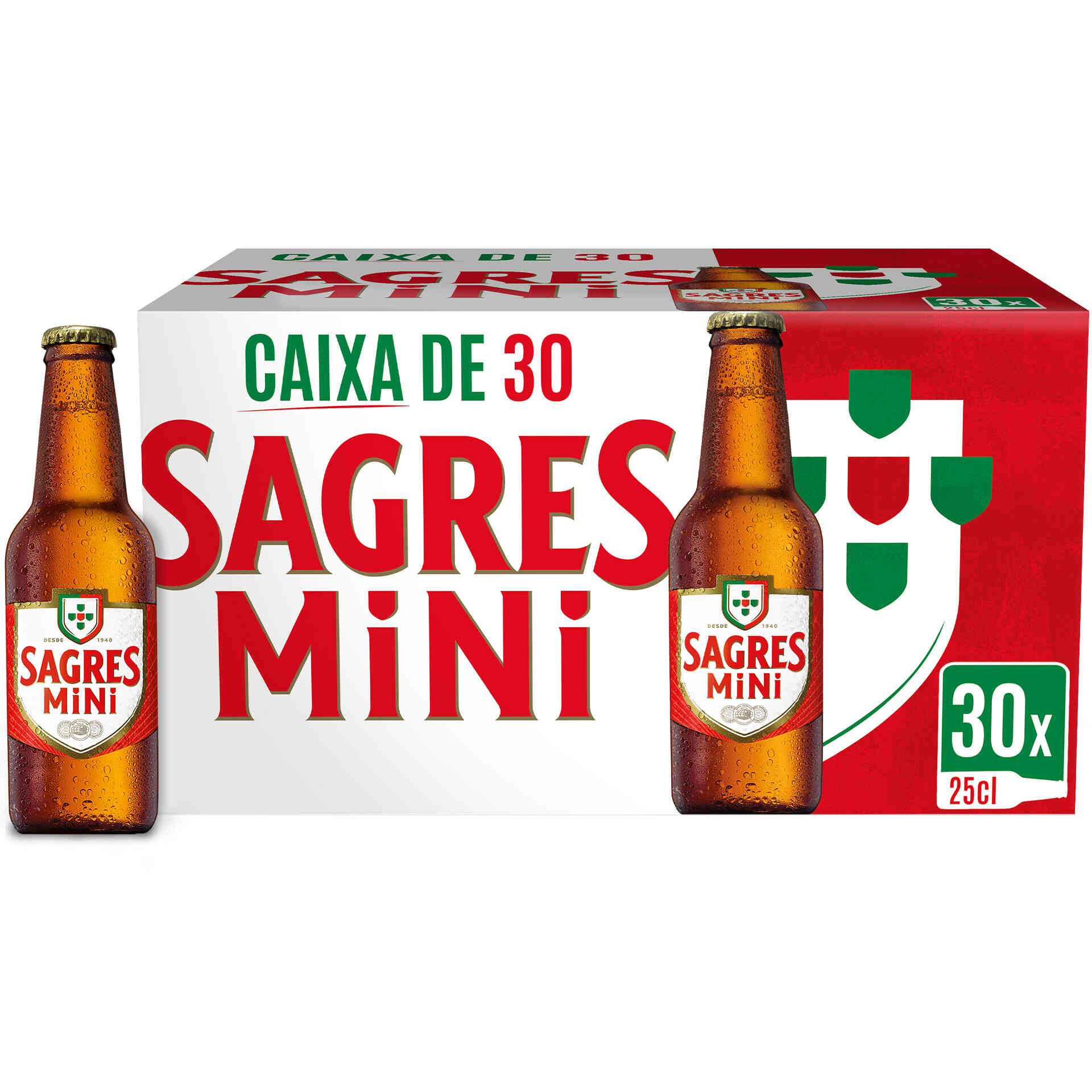 Cerveja Álcool Mini emb 30 x 25 cl Sagres Continente