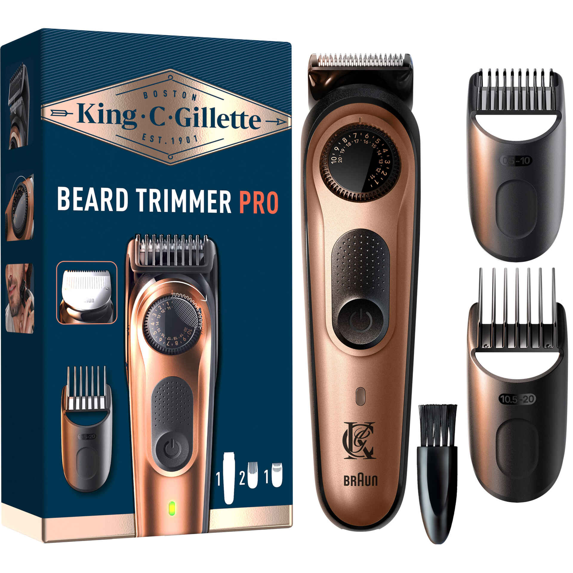 M Quina De Barbear King C Beard Trimmer Pro Pentes Gillette Emb