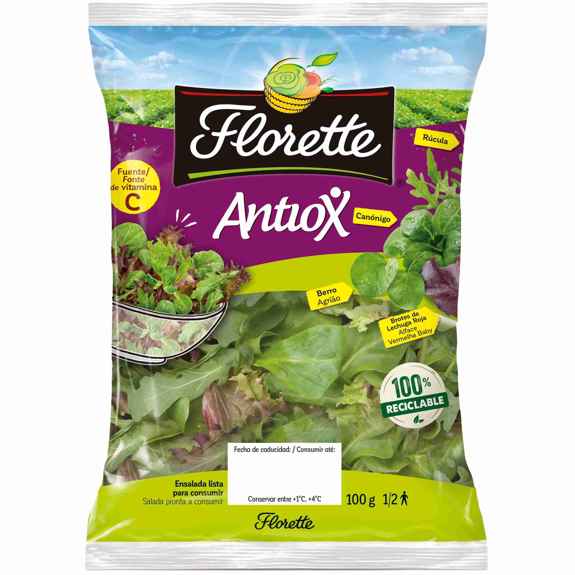 Salada Antiox Florette Emb 100 Gr Continente Online