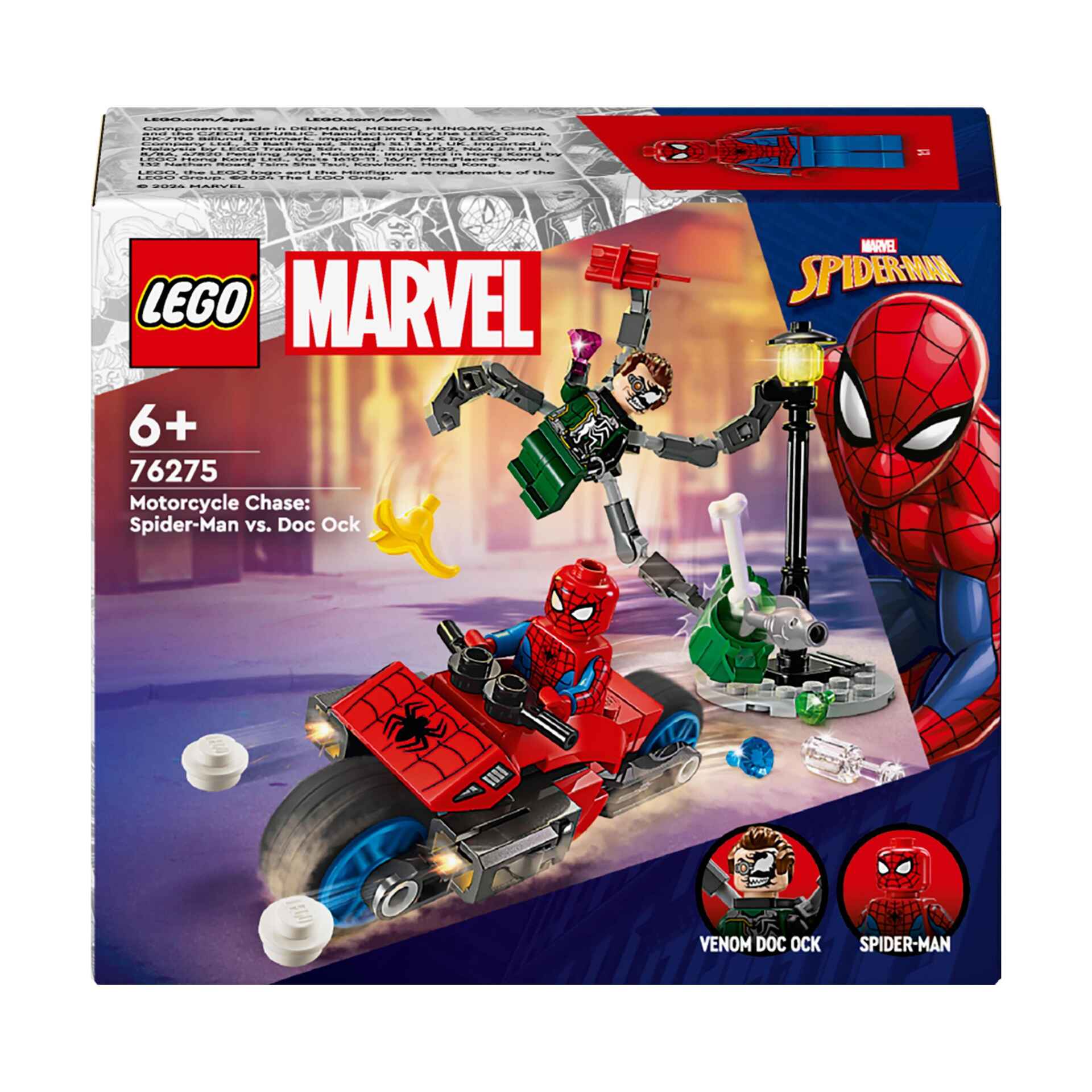 Perseguição de Mota Spider Man vs Doc Ock 76275 LEGO Marvel