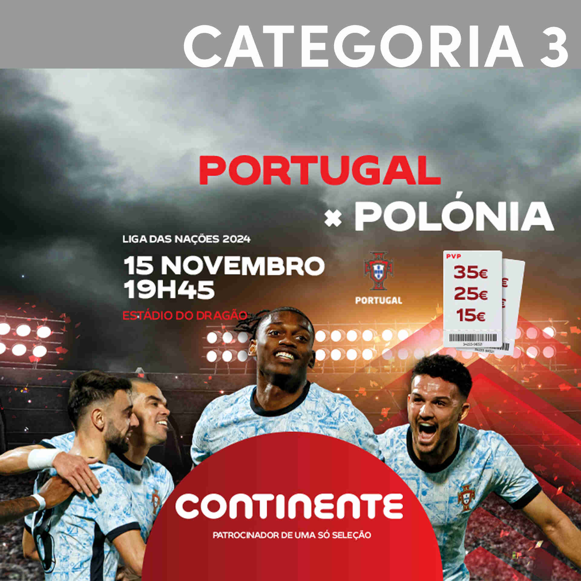 Bilhete Categoria Por X Pol Fpf Continente Online