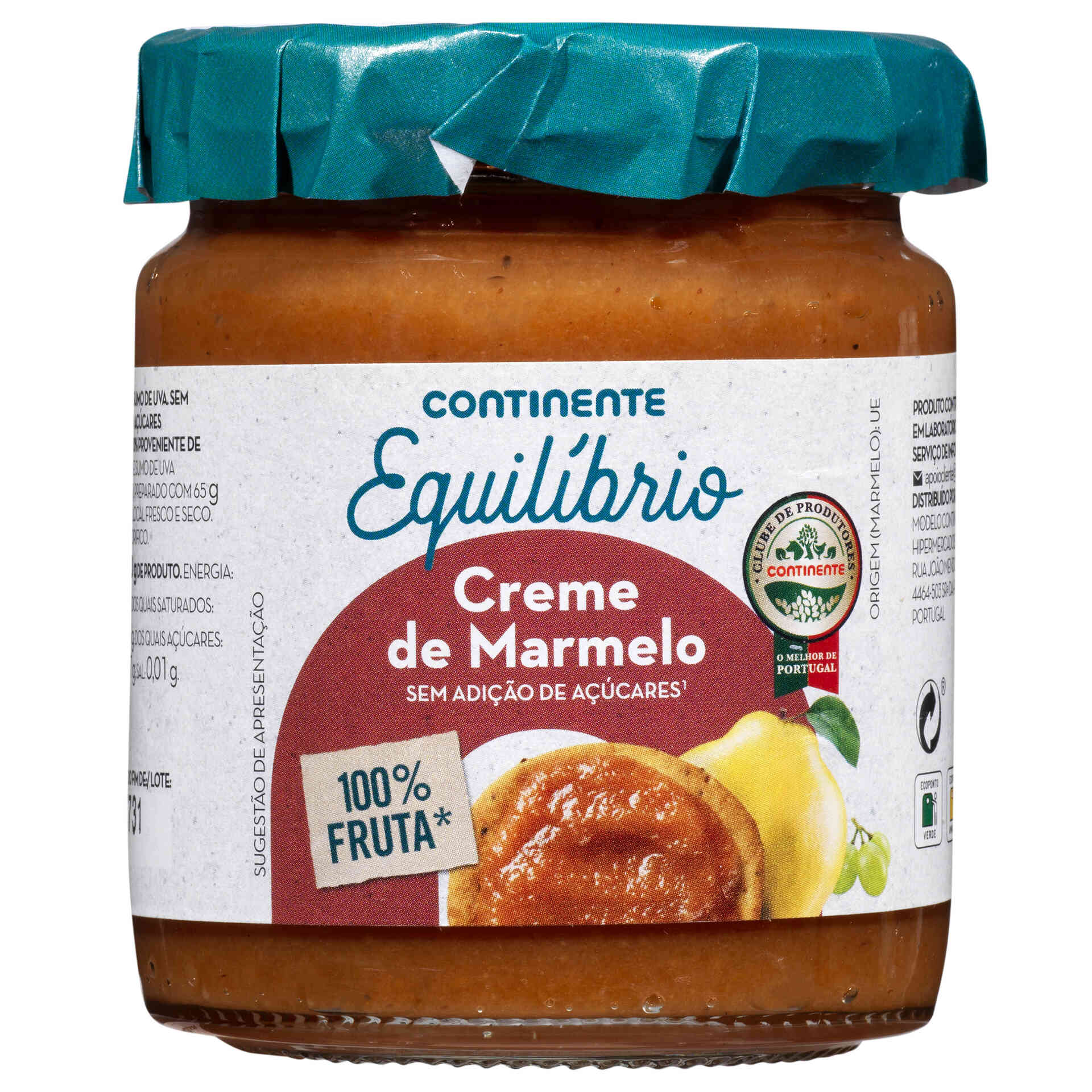 Creme de Marmelo sem Açúcar Continente Equilíbrio emb 250 gr