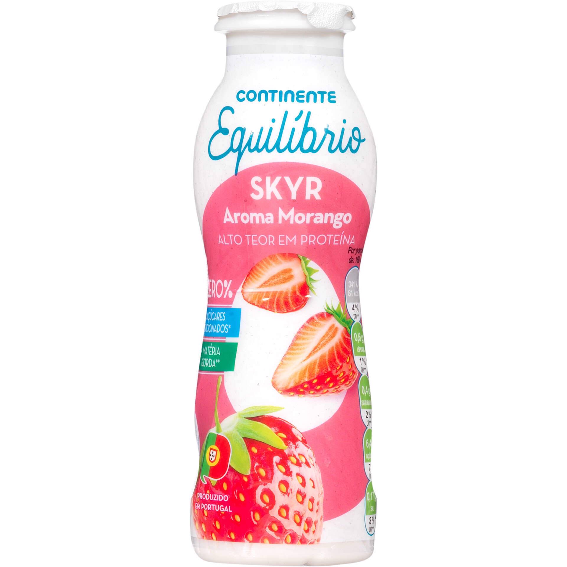 Iogurte L Quido Skyr Frutos Morango Continente Equil Brio Emb Gr