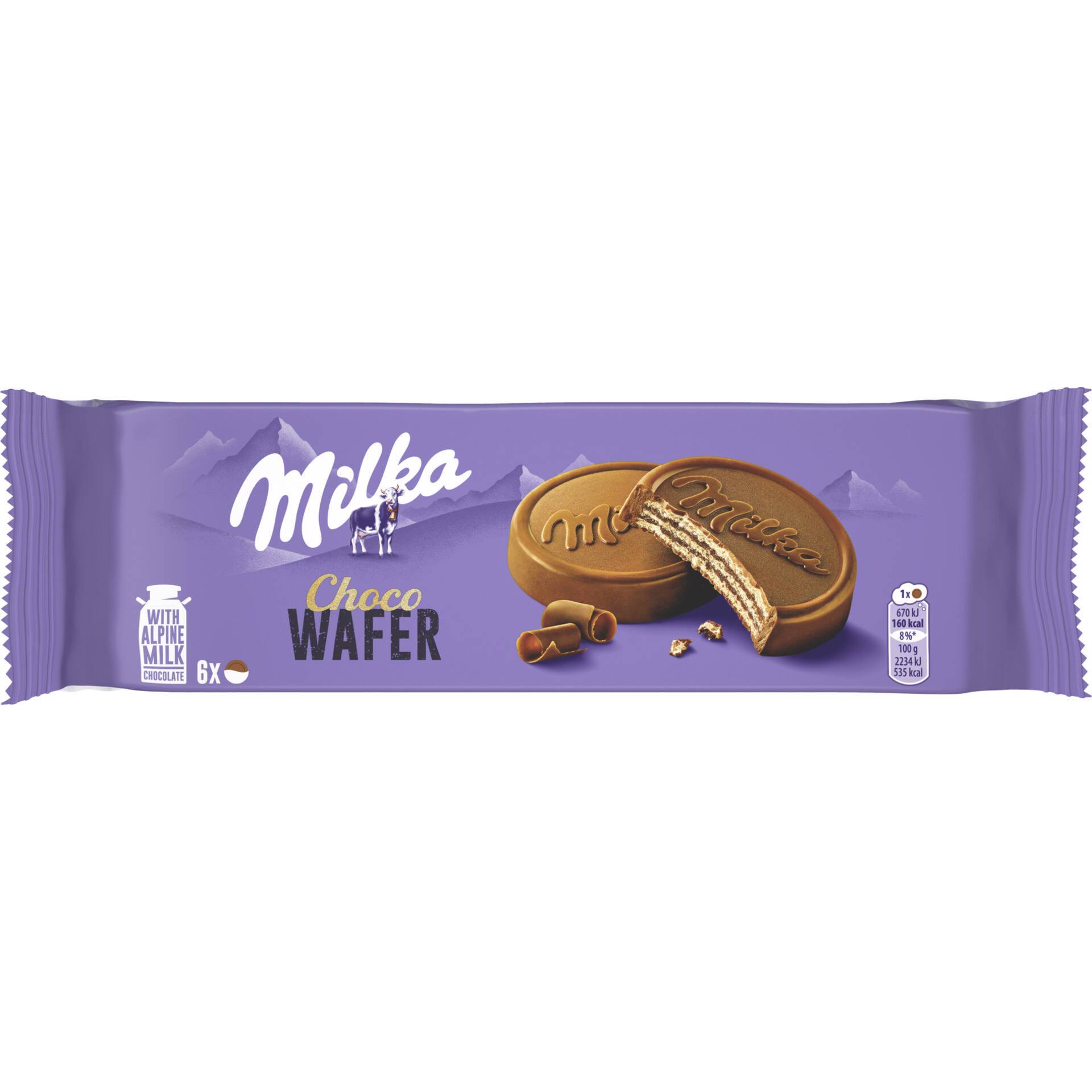 Bolachas Wafers De Chocolate De Leite Milka Emb Gr Un