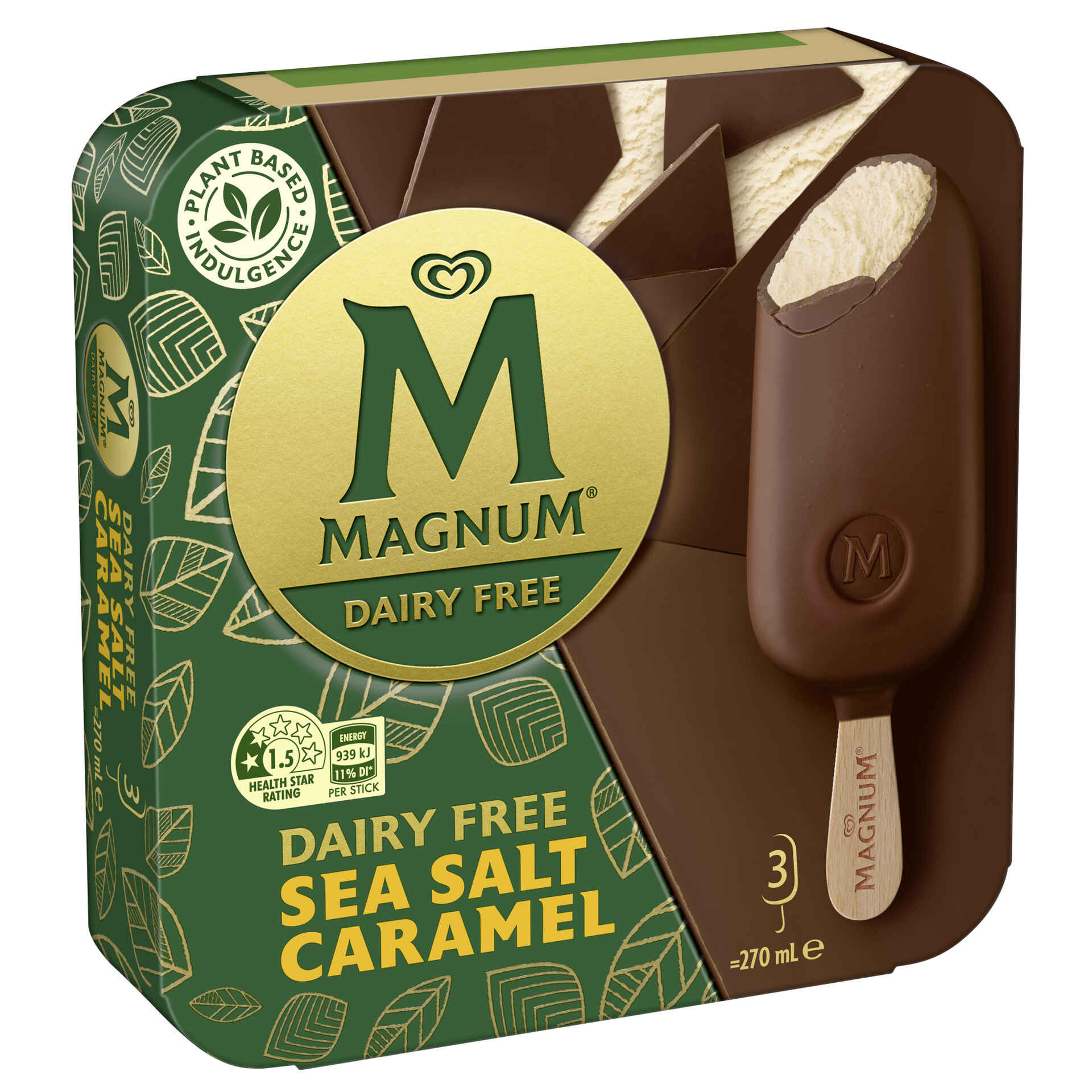 Gelado Caramelo Salgado Vegan Magnum Emb Ml Un Continente