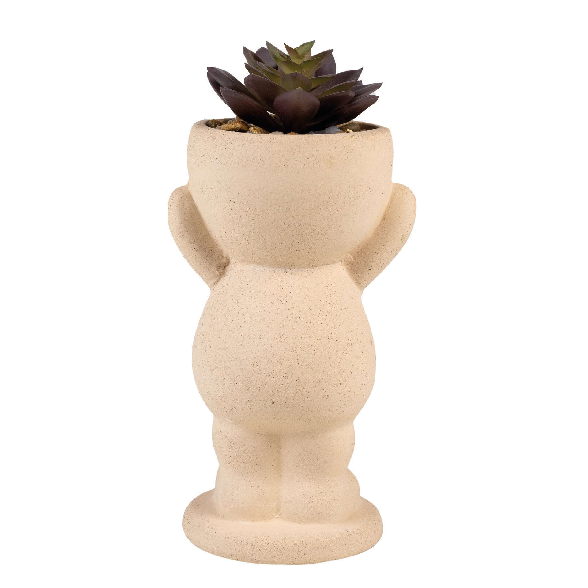 Planta Artificial Vaso Boneco Cerâmica Kasa Continente Online