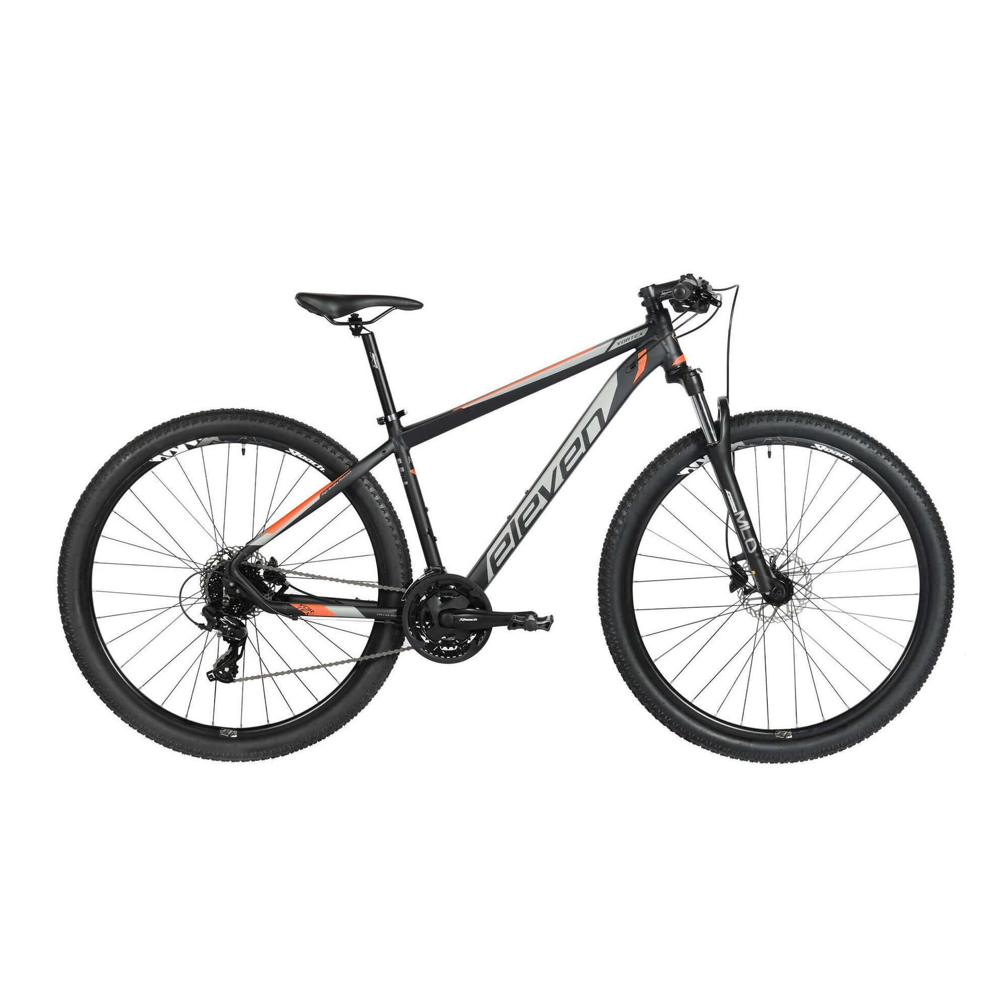 Bicicleta Adulto Vortex 1.0 Roda 27,5'' 24V Preta e Laranja Tamanho L