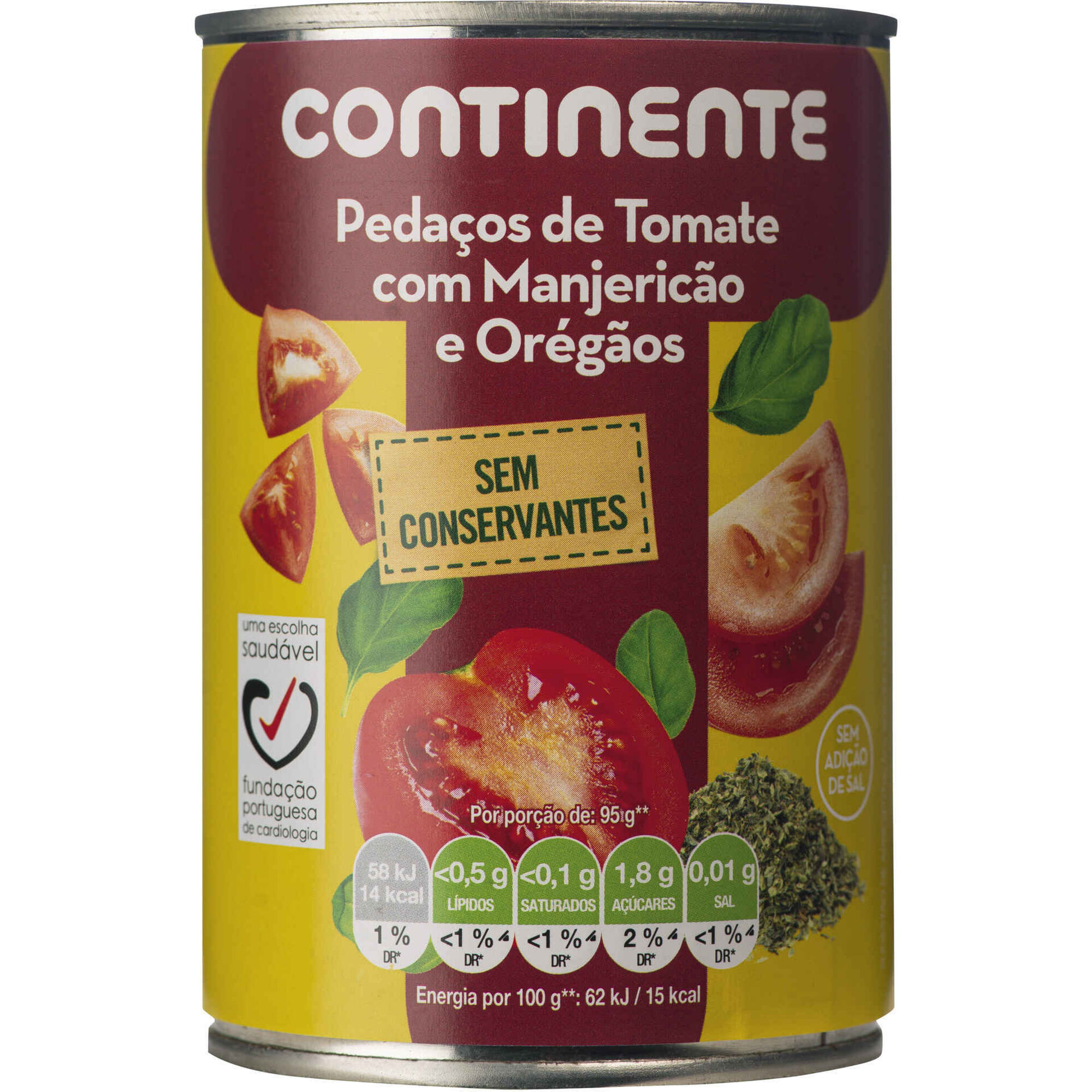 Tomate em Pedaços com Manjericão e Oregãos