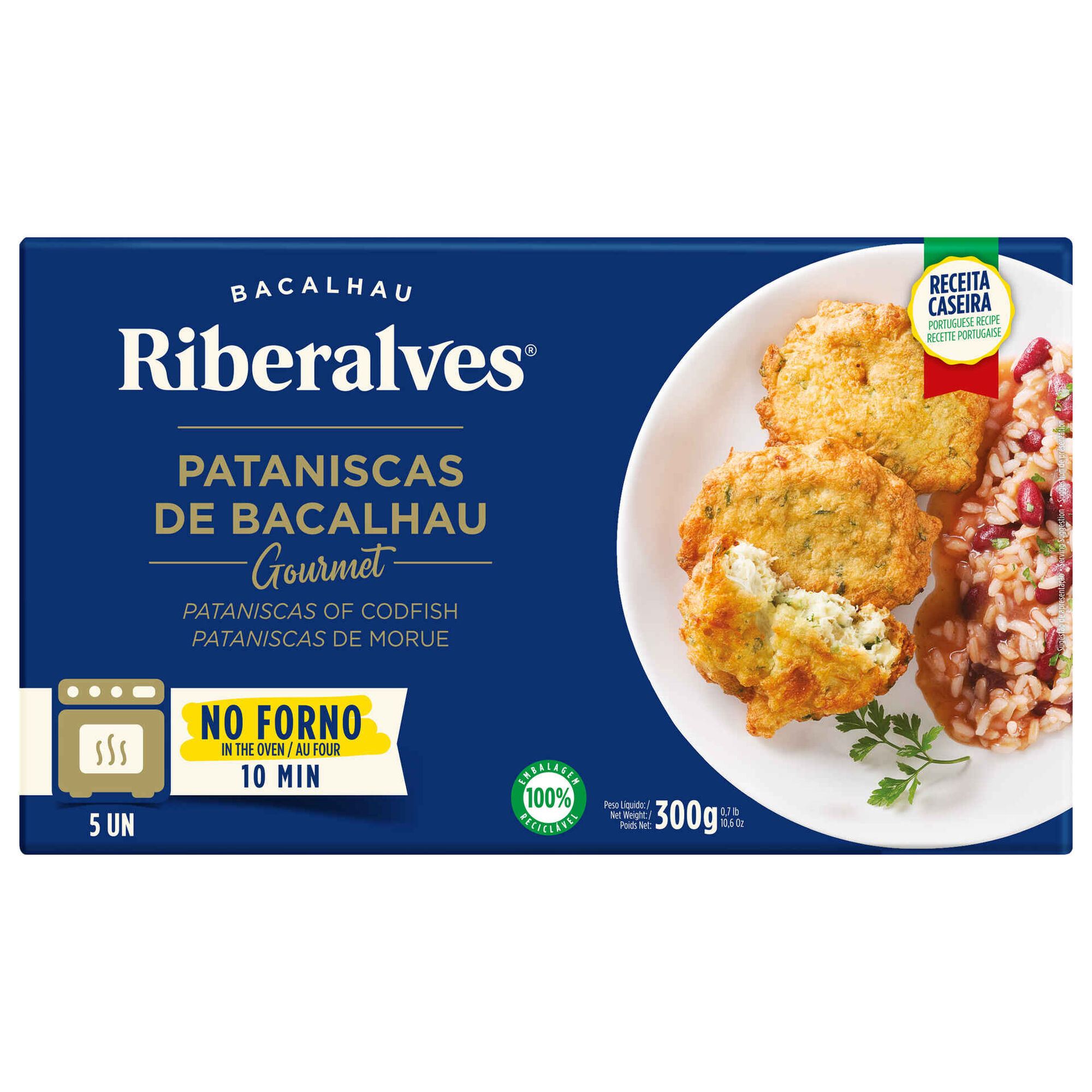 Pataniscas de Bacalhau para Forno