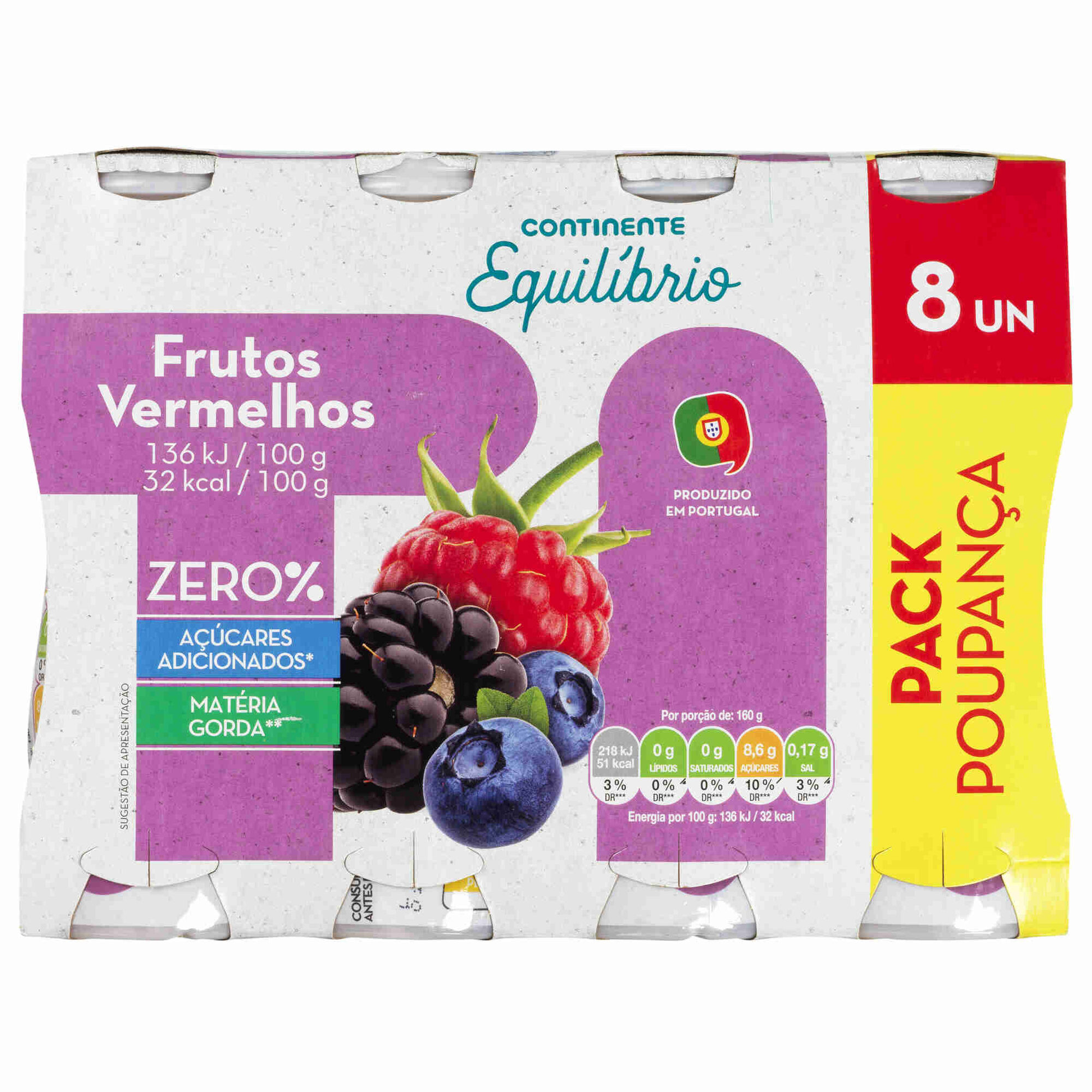 Iogurte Líquido Magro Frutos Vermelhos Pack Poupança