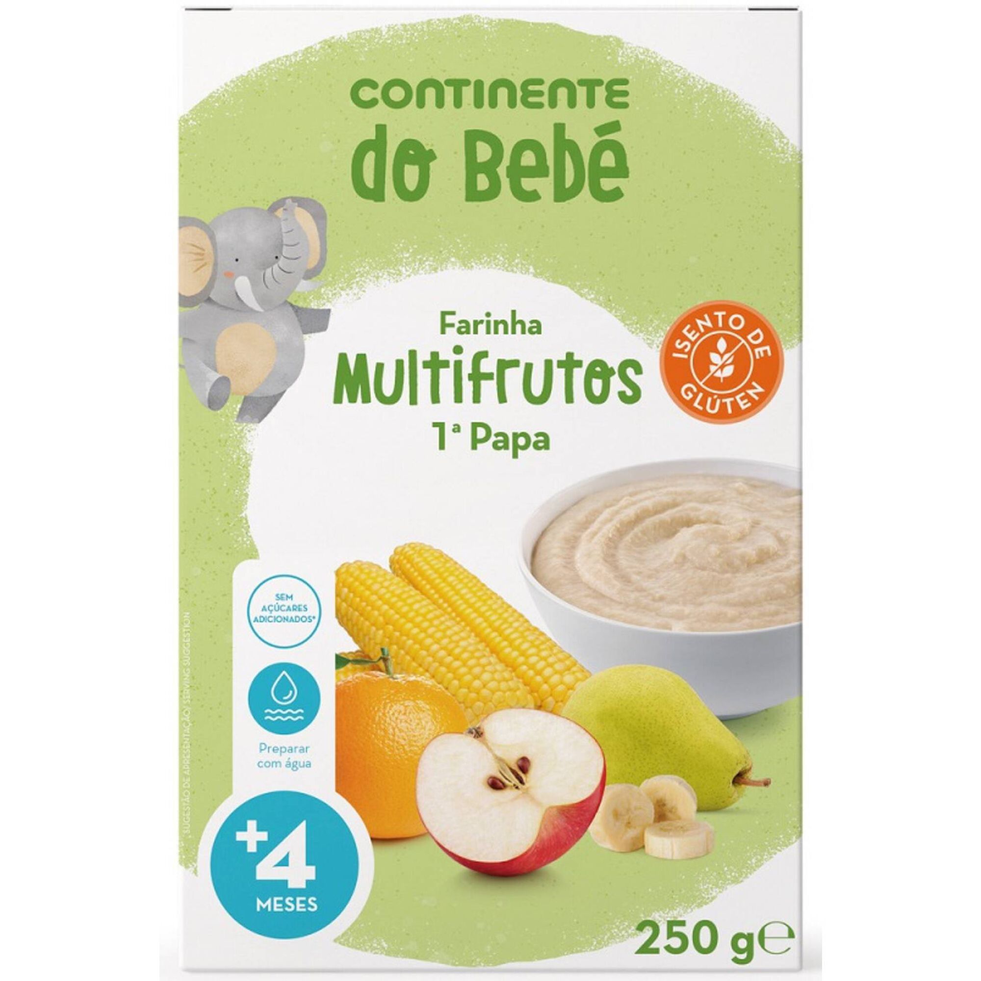 Papa Infantil Farinha Multifrutos Sem Gluten 1ª Papa 4 Meses Continente Do Bebe Continente Online