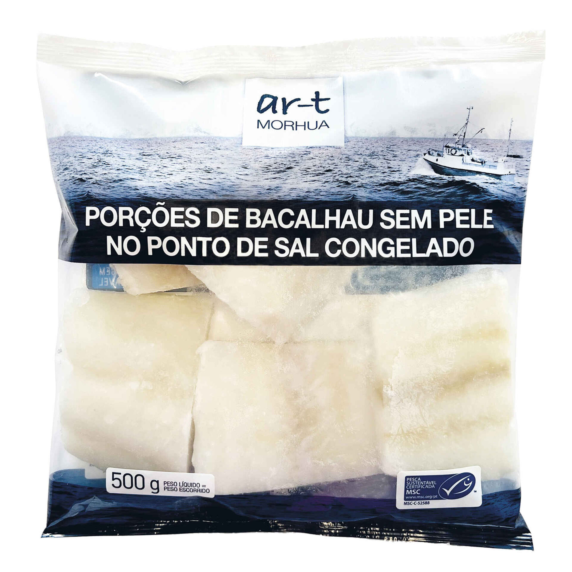 Porções de Bacalhau sem Pele Congelado