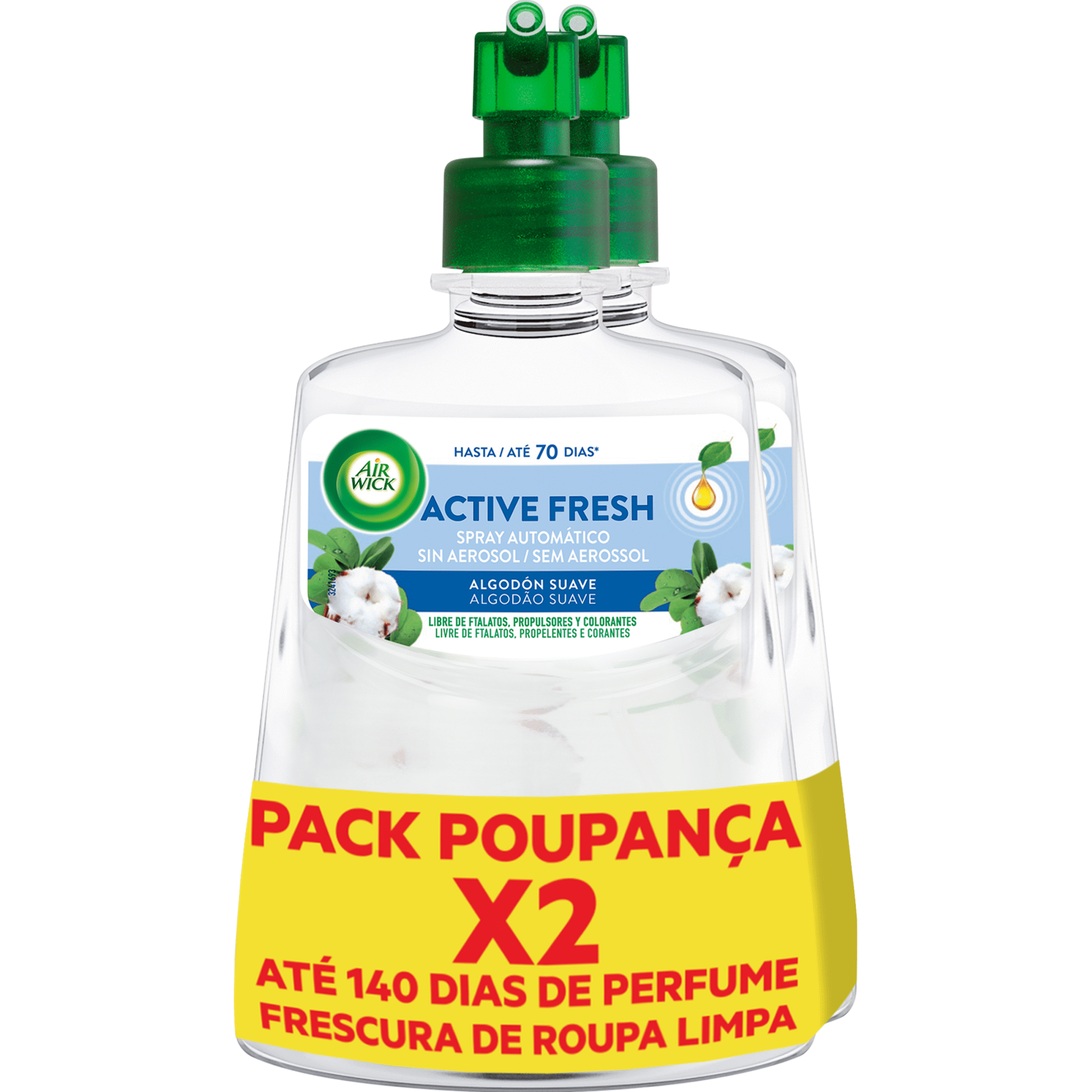 Ambientador Recarga Difusor Active Fresh Algodão