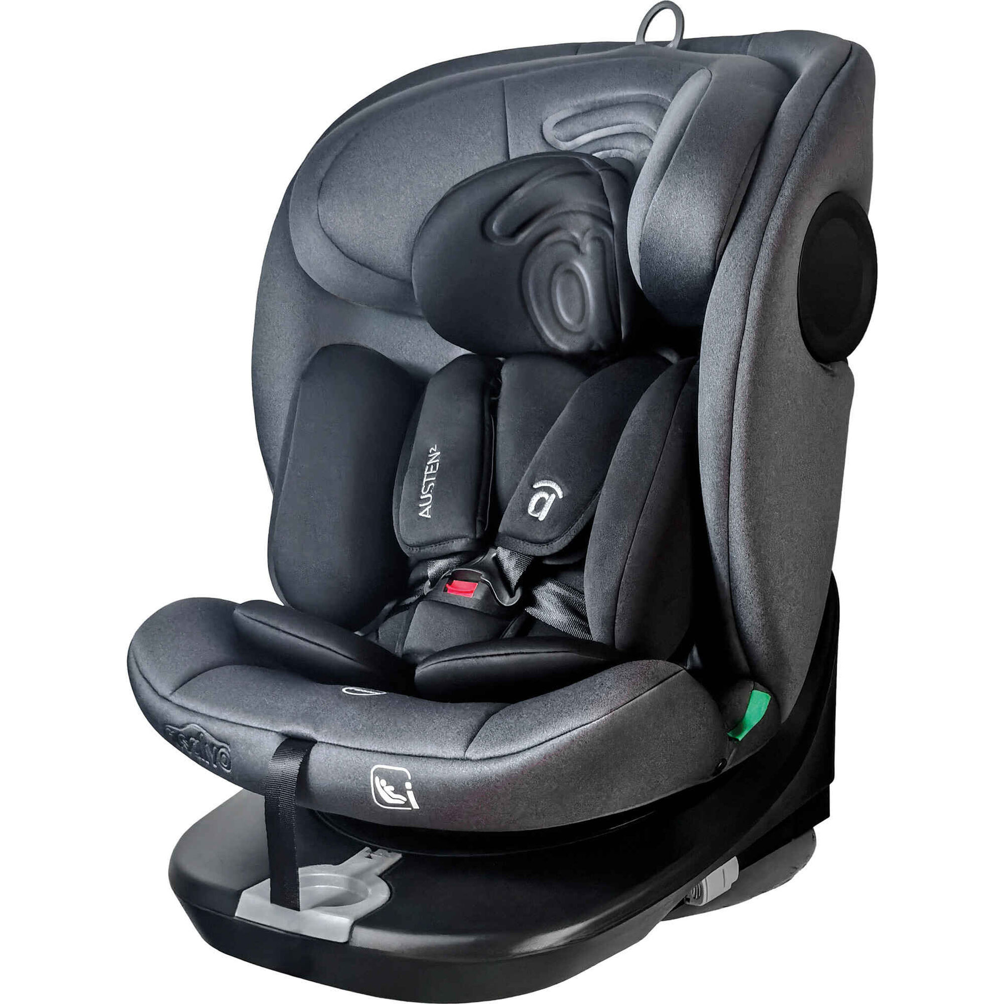 Cadeira Auto I-Size 40-150cm Isofix Rotativa Cinza Austen