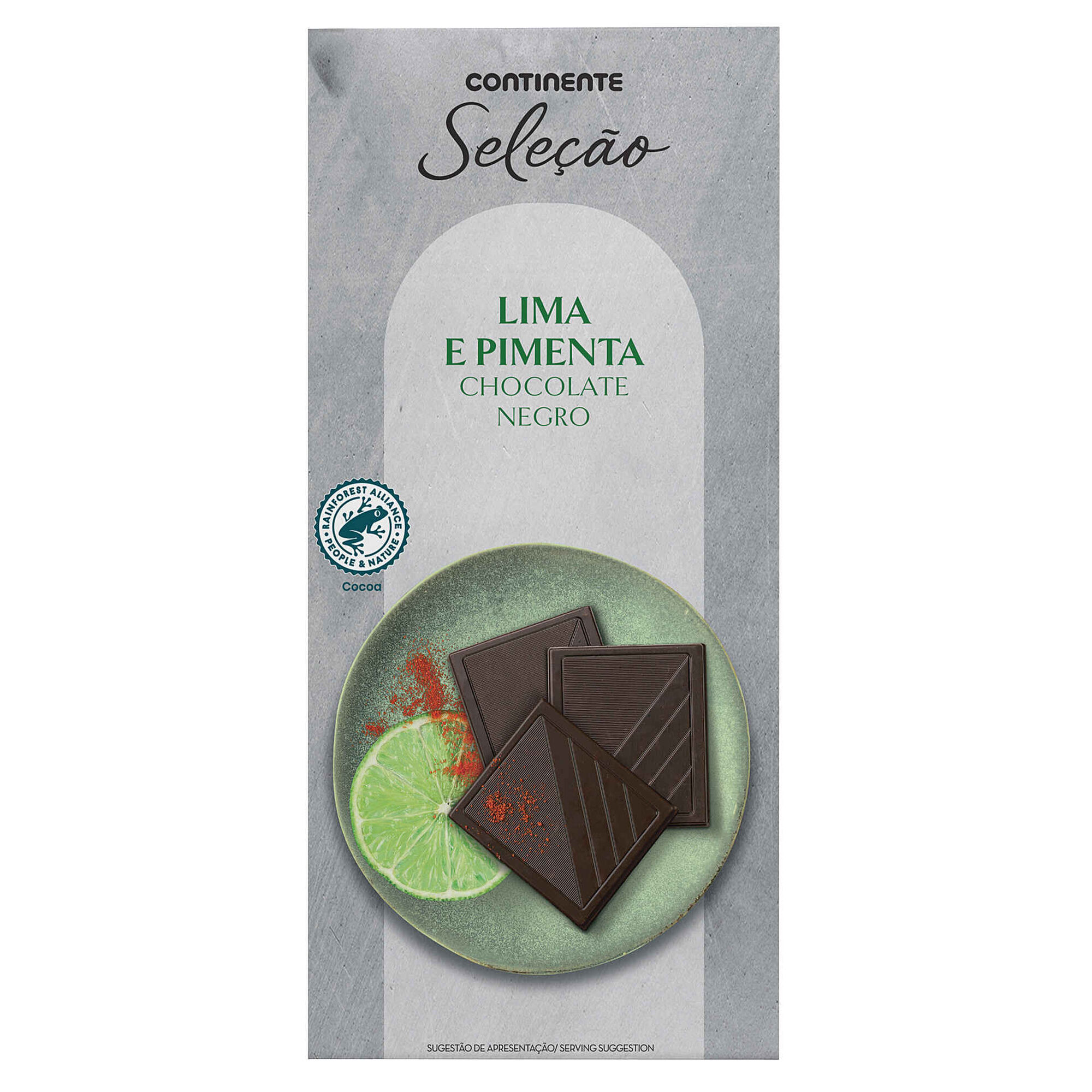 Tablete de Chocolate Negro com Lima e Pimenta