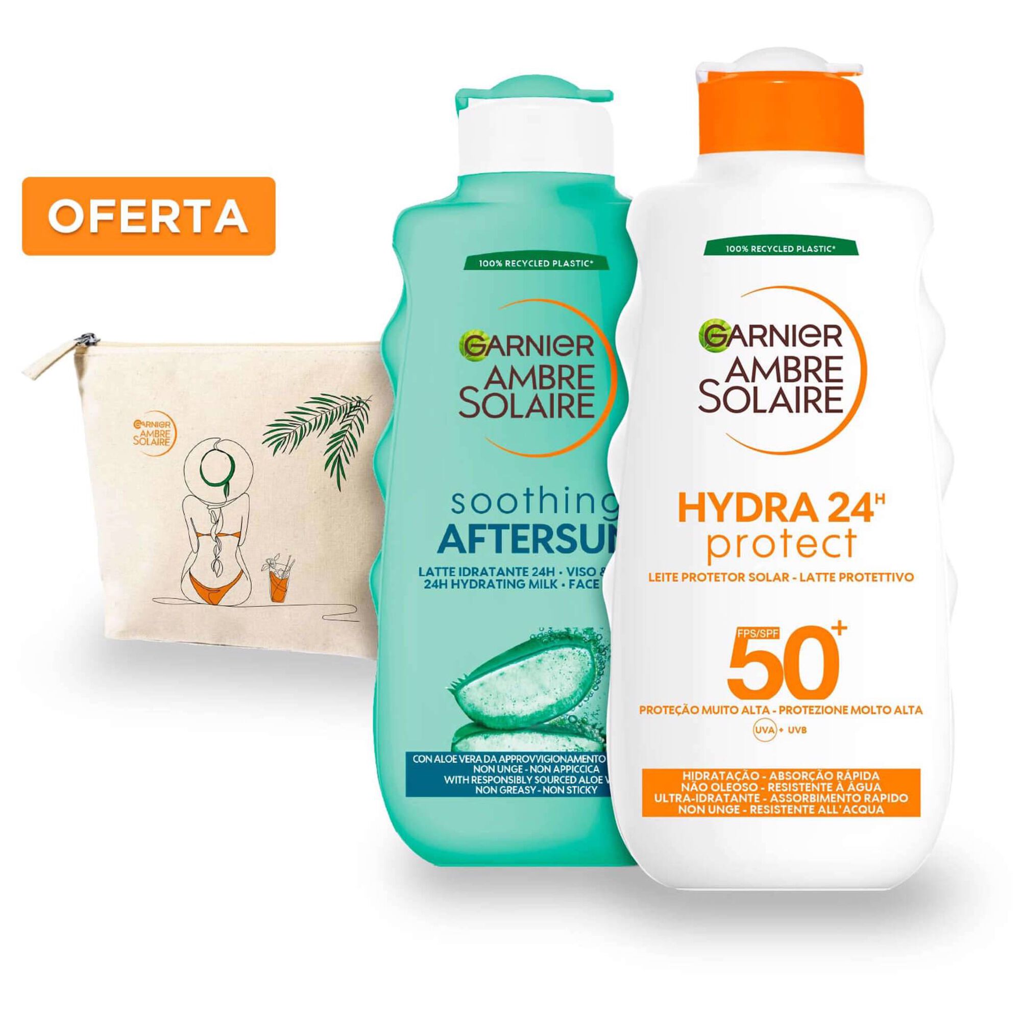 Conjunto Proteção Solar e After Sun + Oferta Bolsa