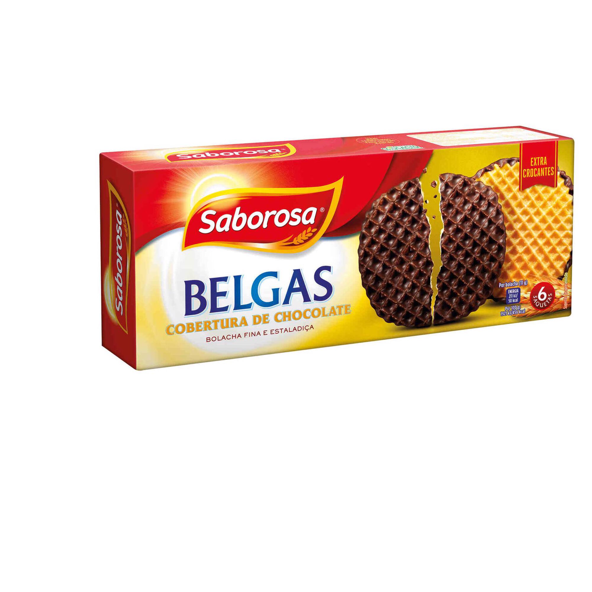 Bolachas Belgas Cobertas com Chocolate