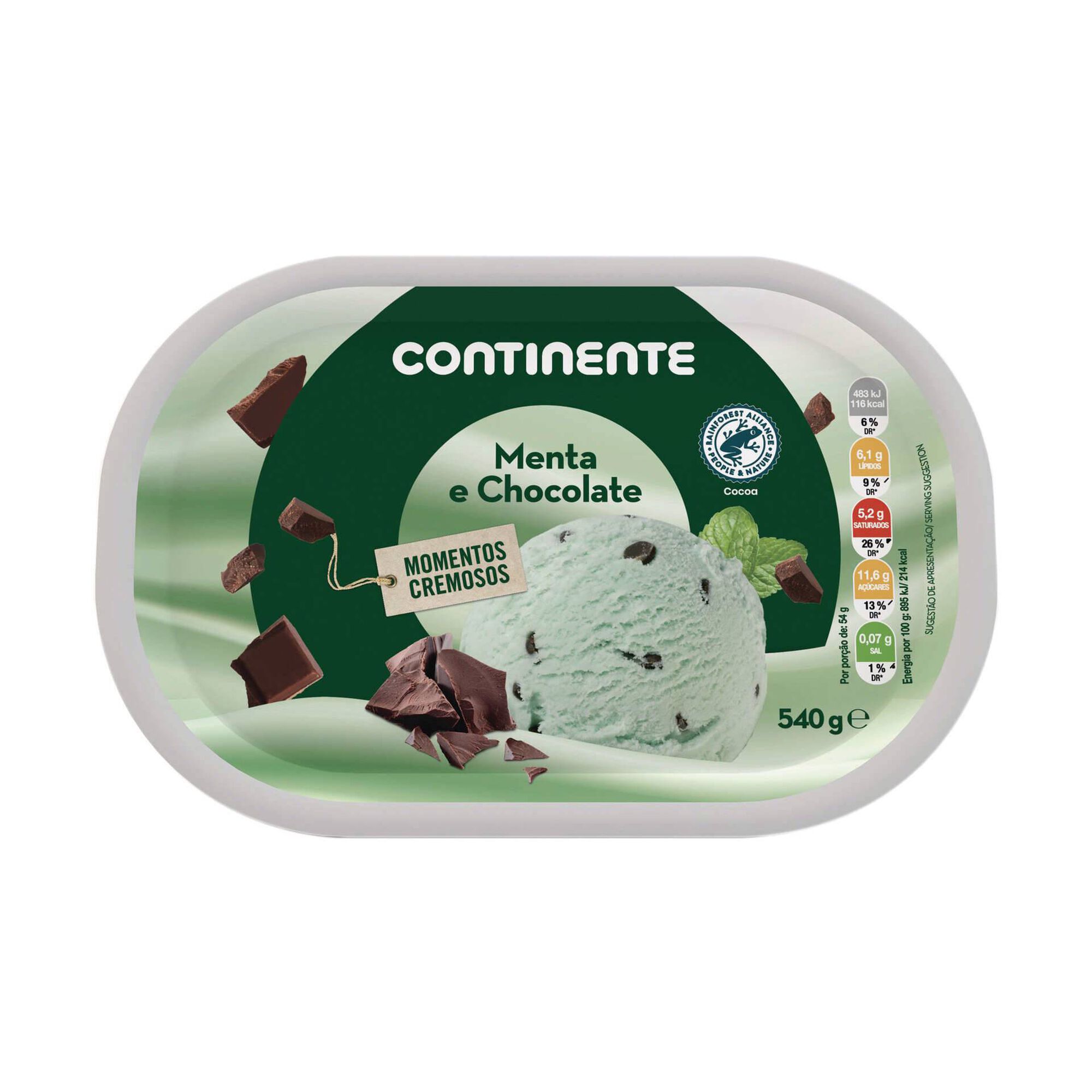 Gelado Menta e Chocolate