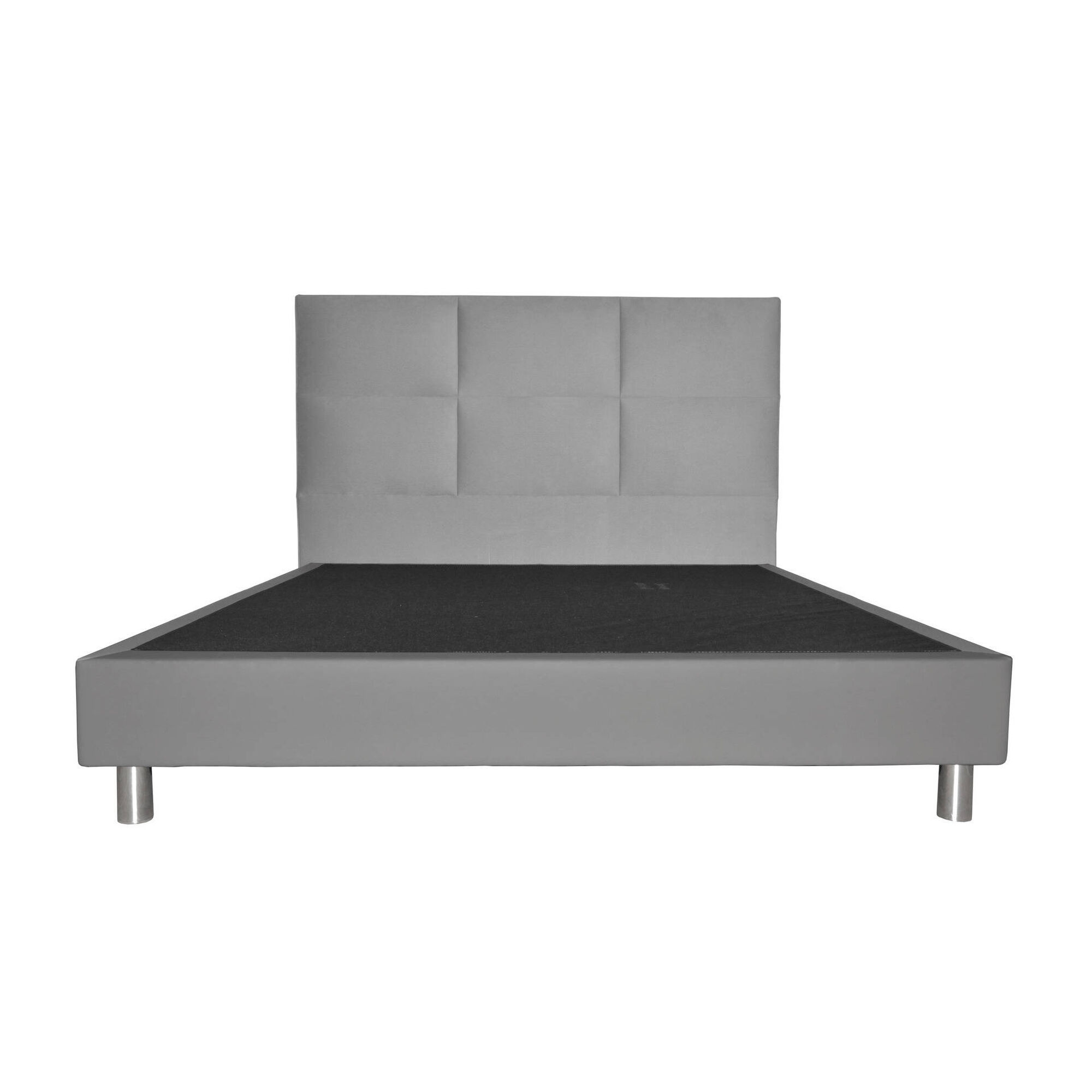 Cama Estofada 160x200 Cinza Gomo