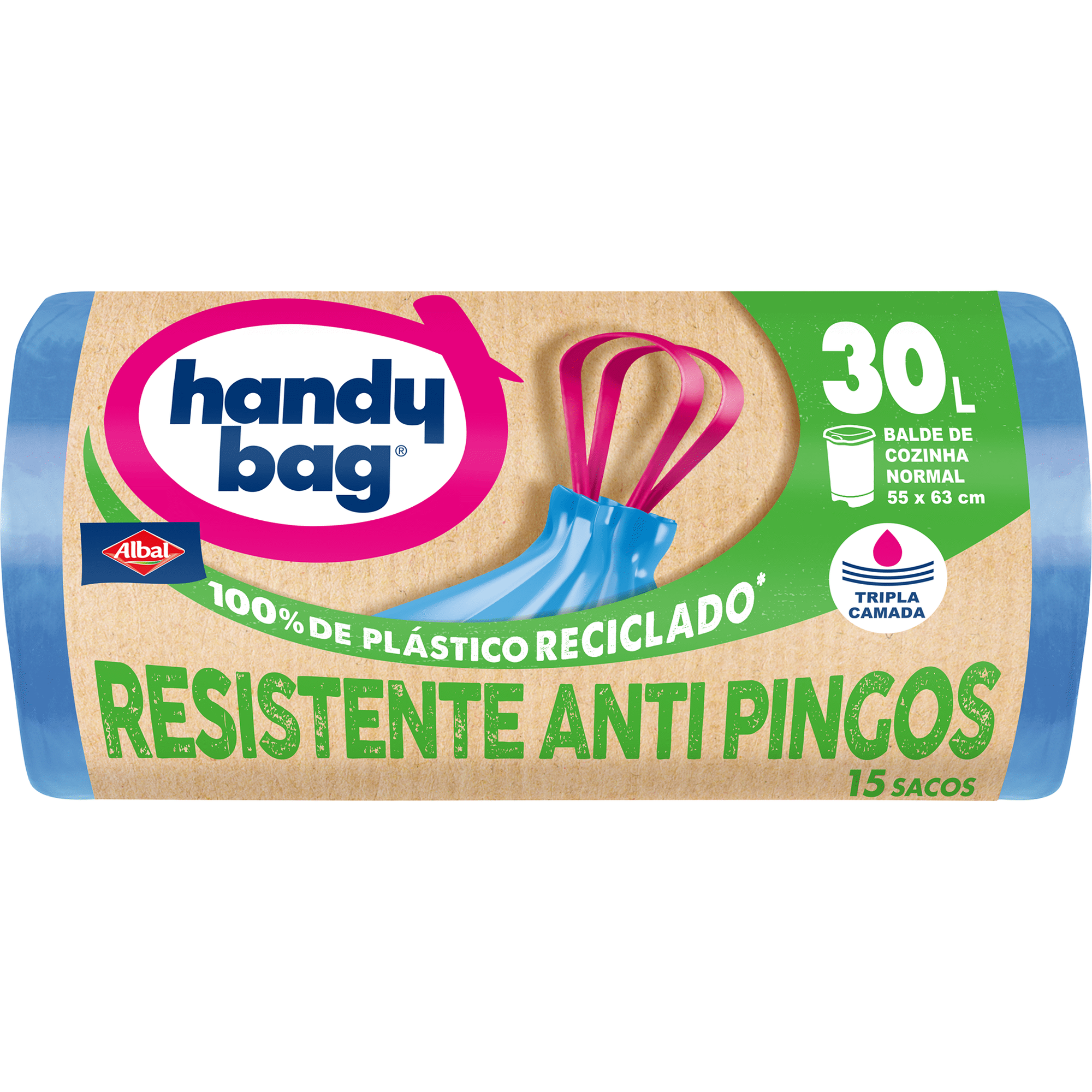 Sacos Lixo 80% Anti-Pingos 30 lt