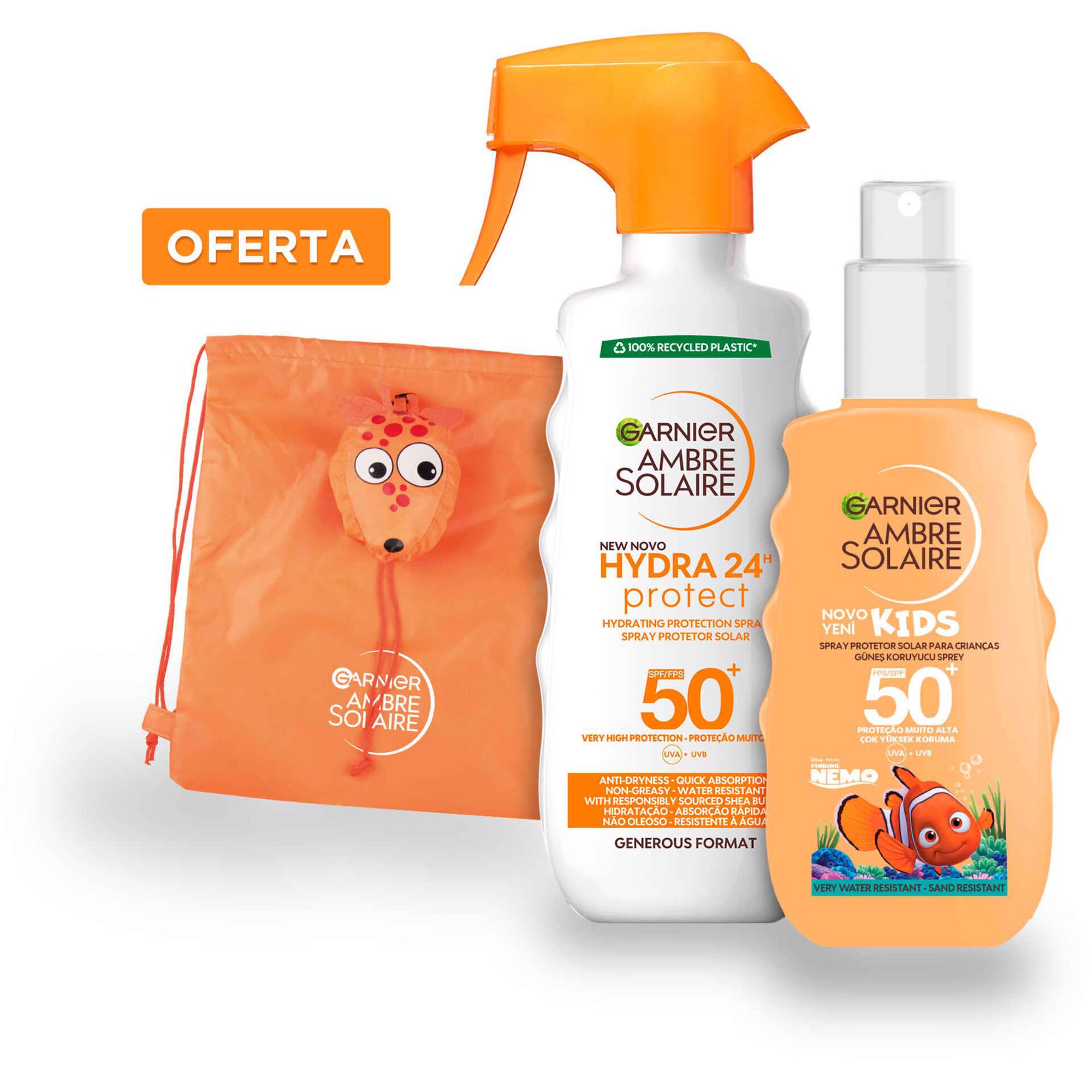 Conjunto Proteção Solar Família + Oferta Saco Criança