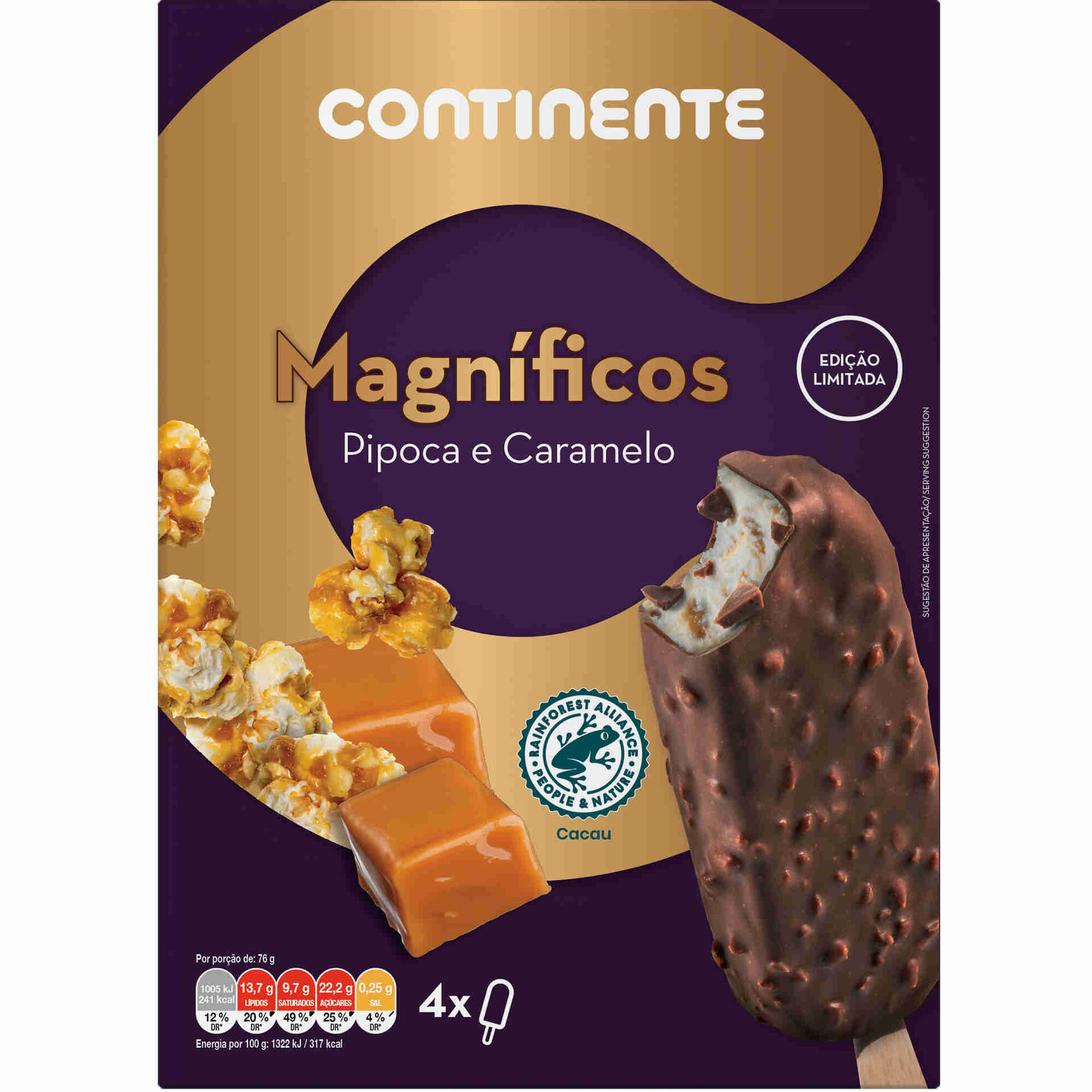 Gelado Magnífico Pipoca e Caramelo