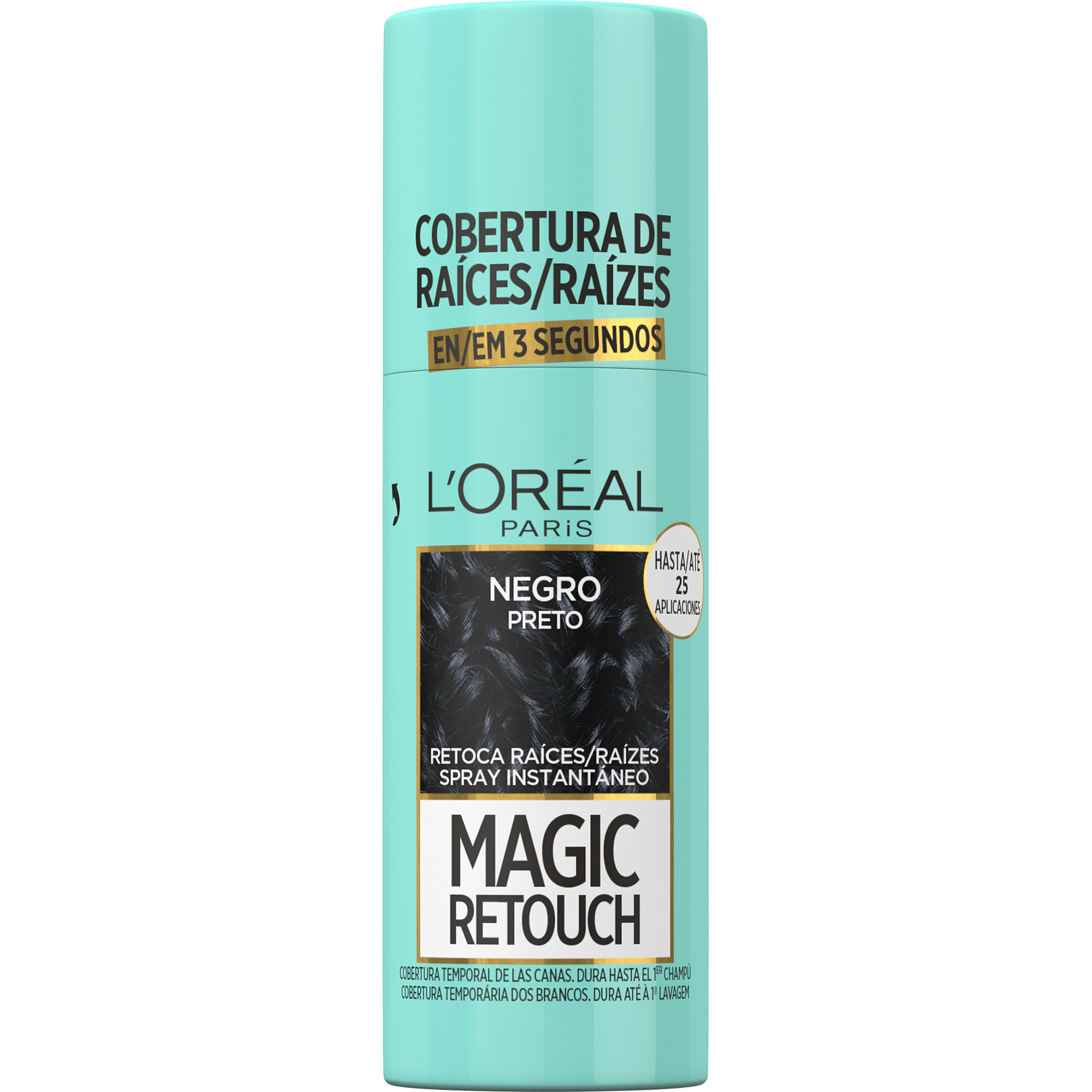 Coloração Retoca Raízes Spray Preto