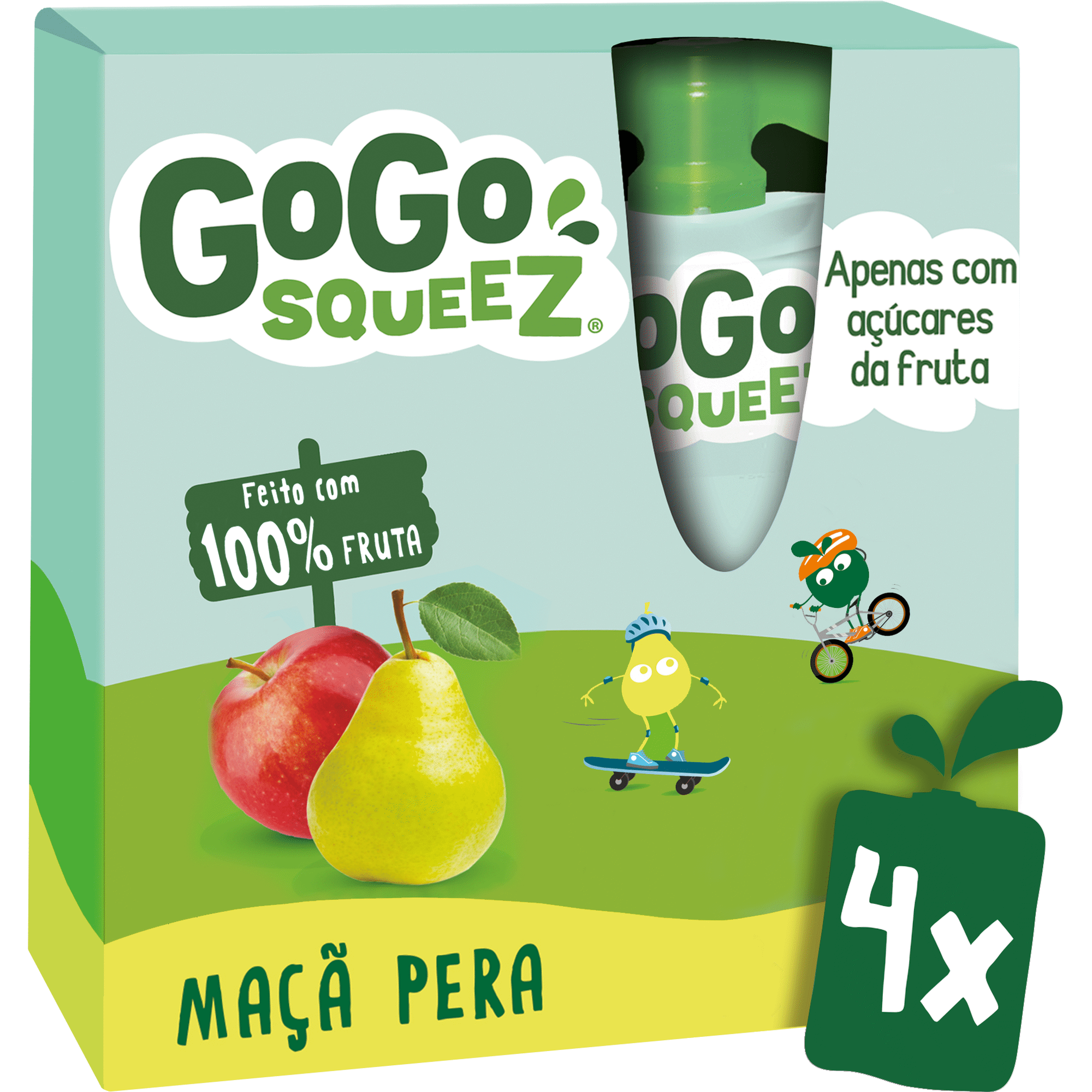 Pack  Saquetas de Fruta Maçã e Pera +3A