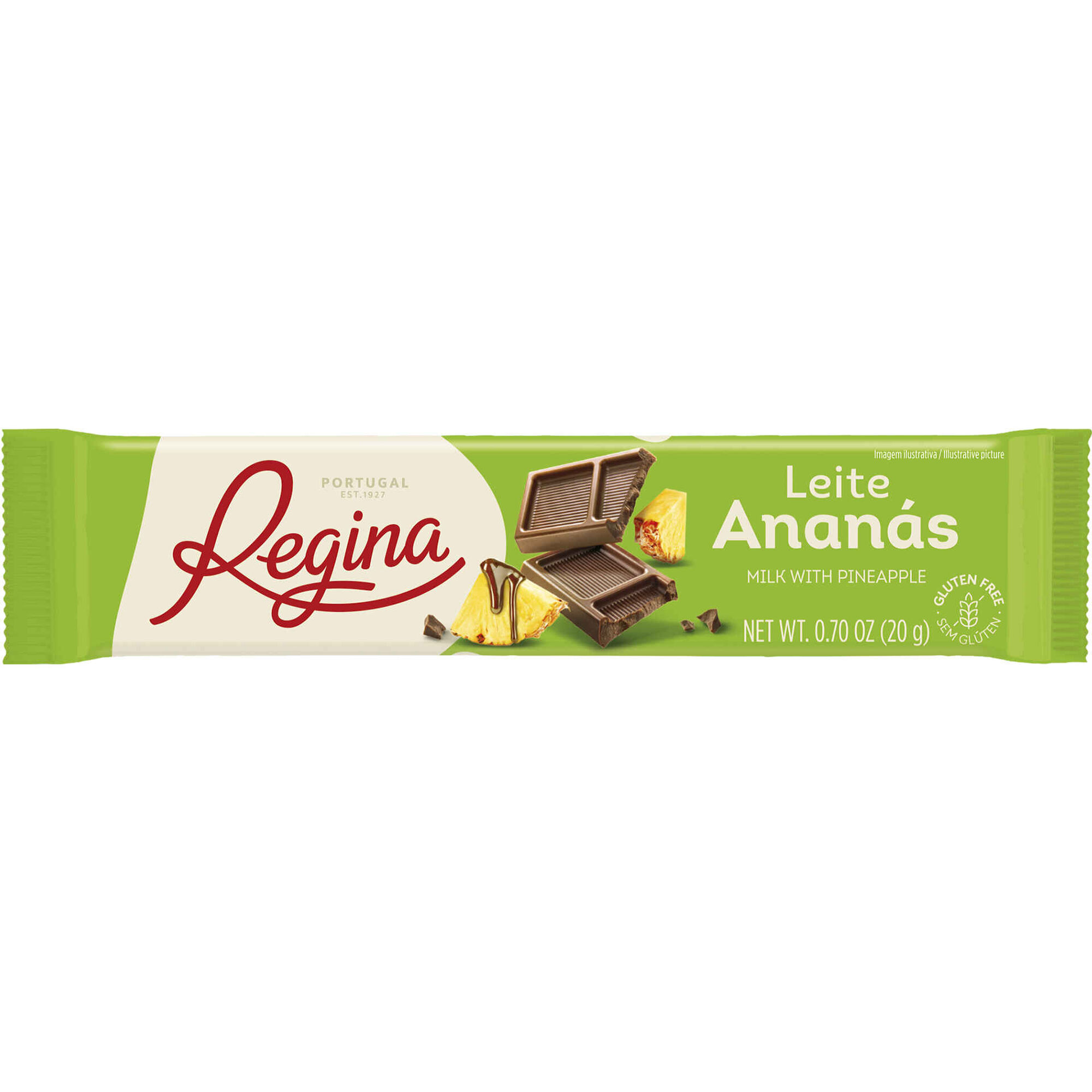 Tablete Chocolate de Leite Aroma de Ananás sem Glúten