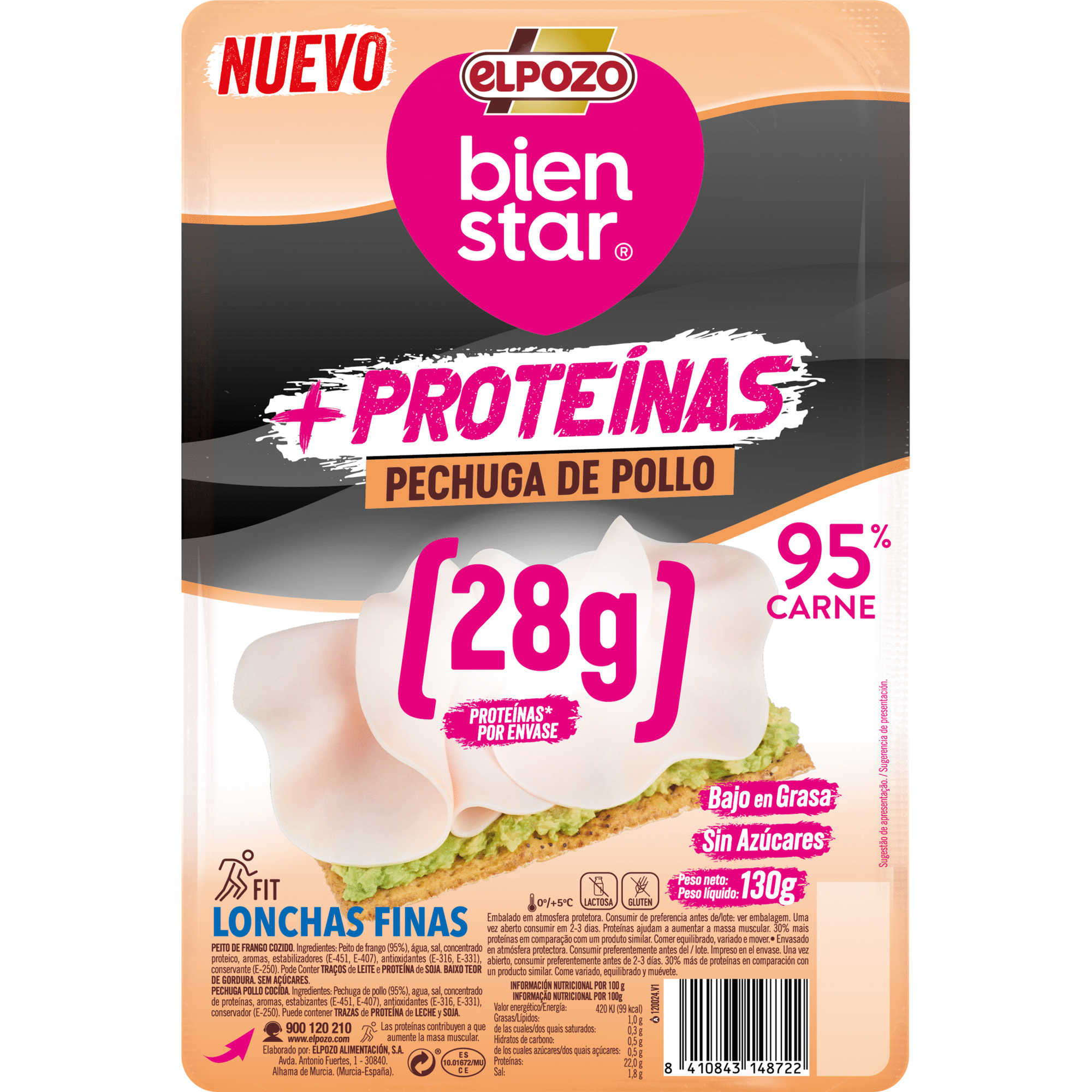 Fiambre de Peito de Frango Fatiado +Proteína