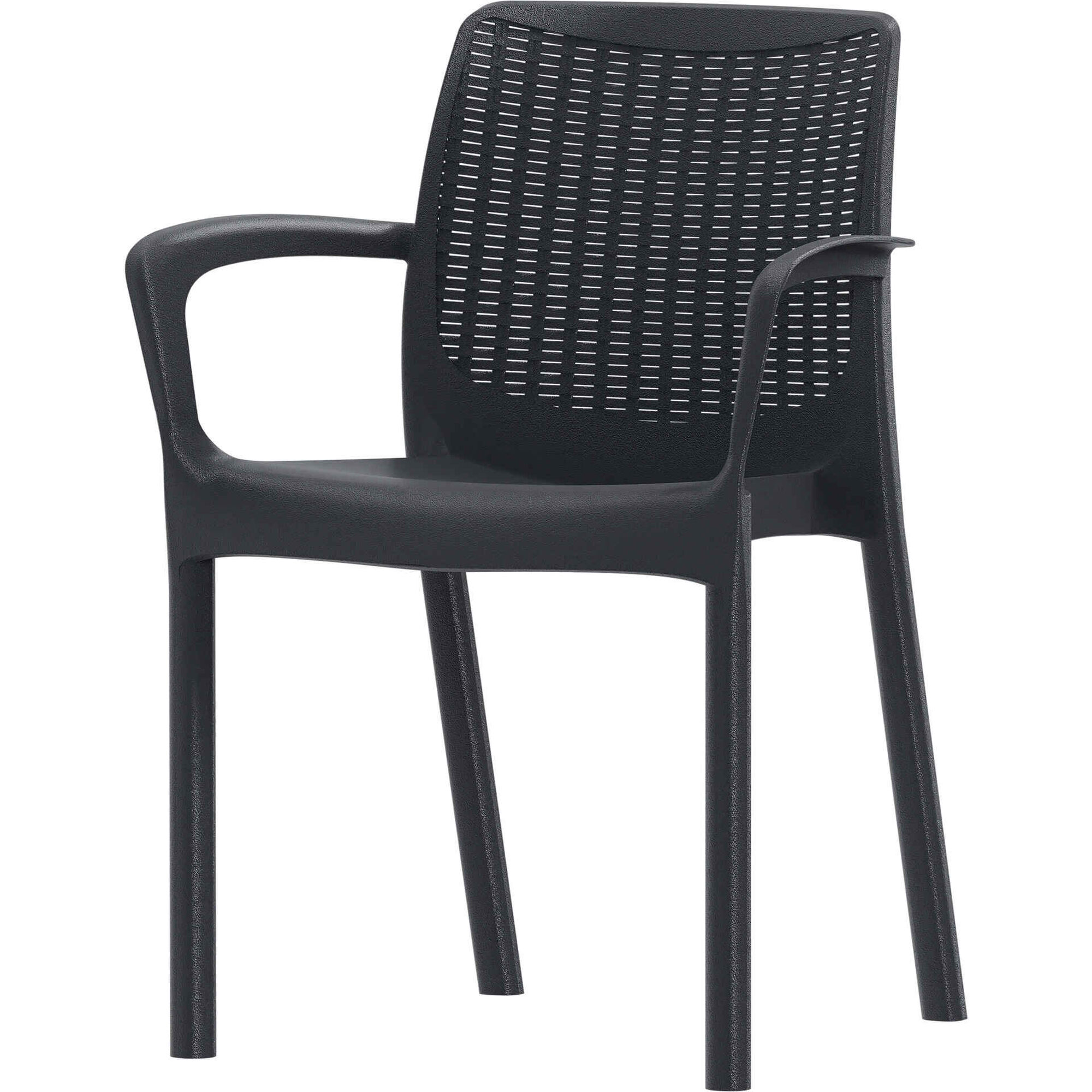 Cadeira Rattan Cinza Indy