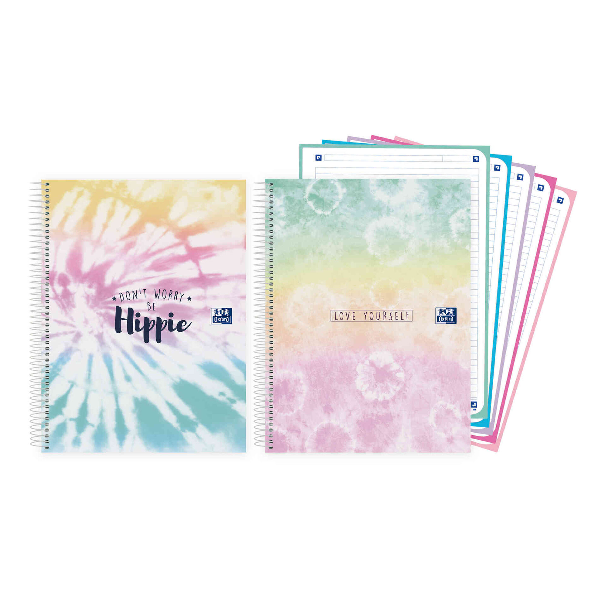 Caderno Espiral A4 Pautado Tie Dye Vários Modelos 1 Un Oxford Continente 1007