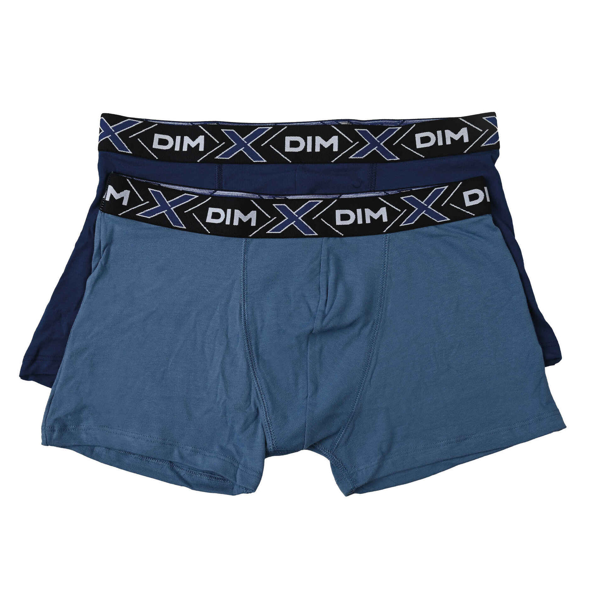 DIM - Pack 2 Boxers Cotton Streech Homem Castanho e Azul