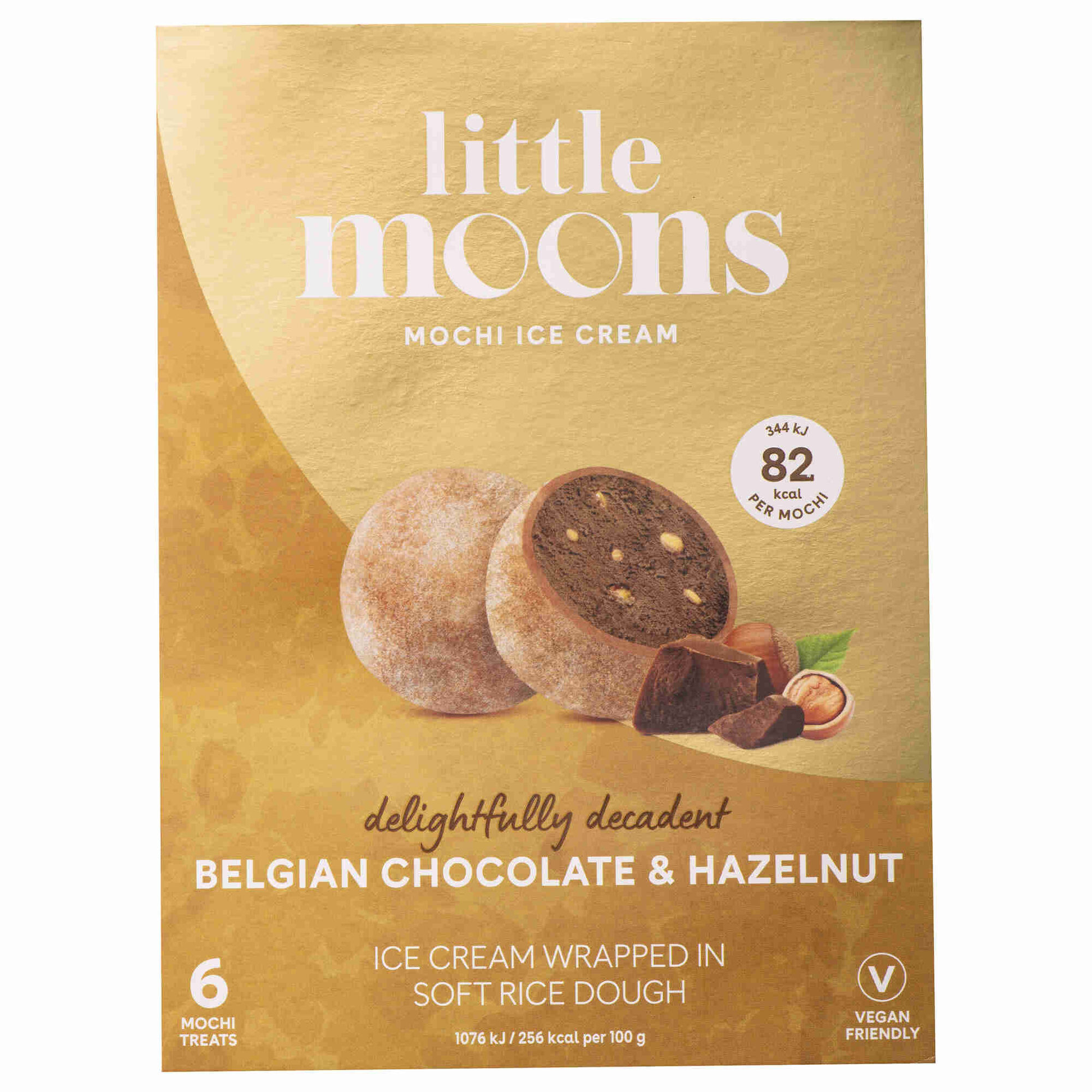 Gelado Mochi Chocolate Belga e Avelã Vegan