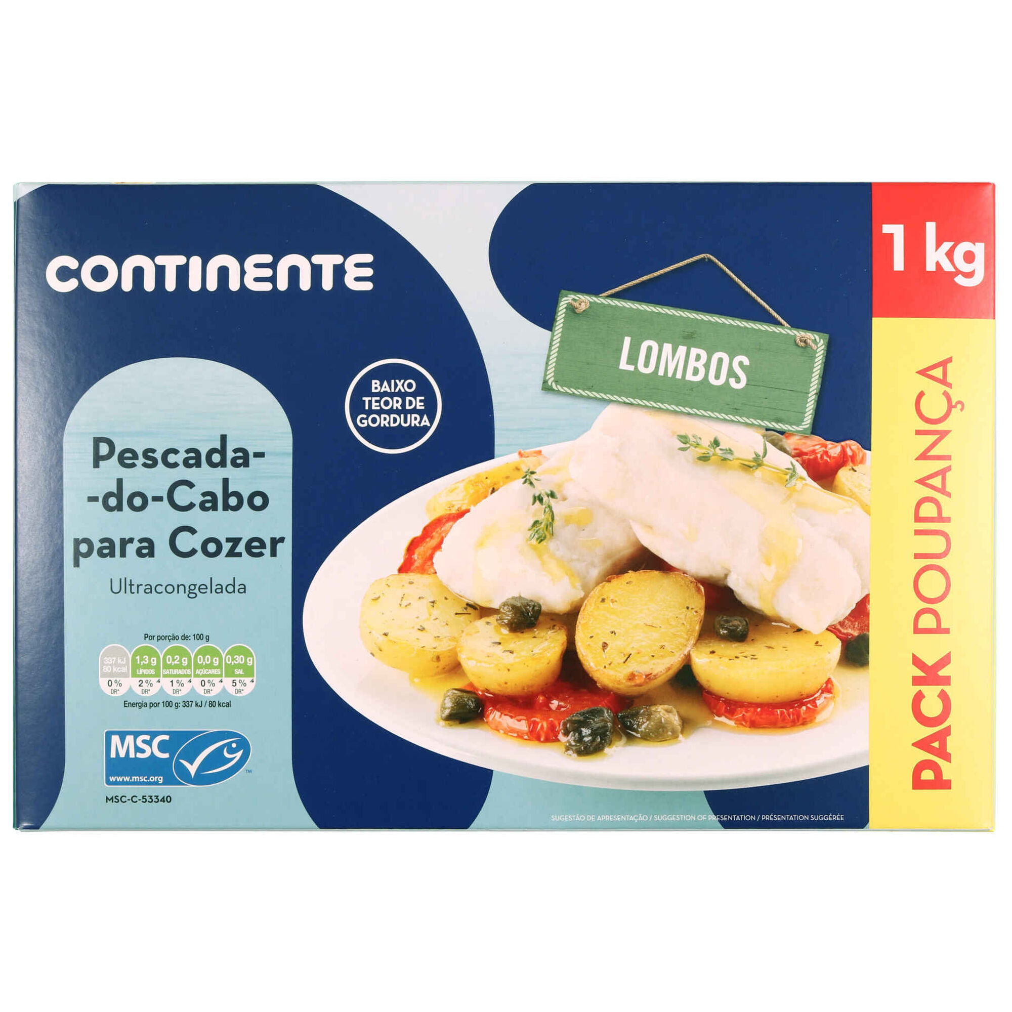 Lombos de Pescada MSC Ultracongelada Pack Poupança