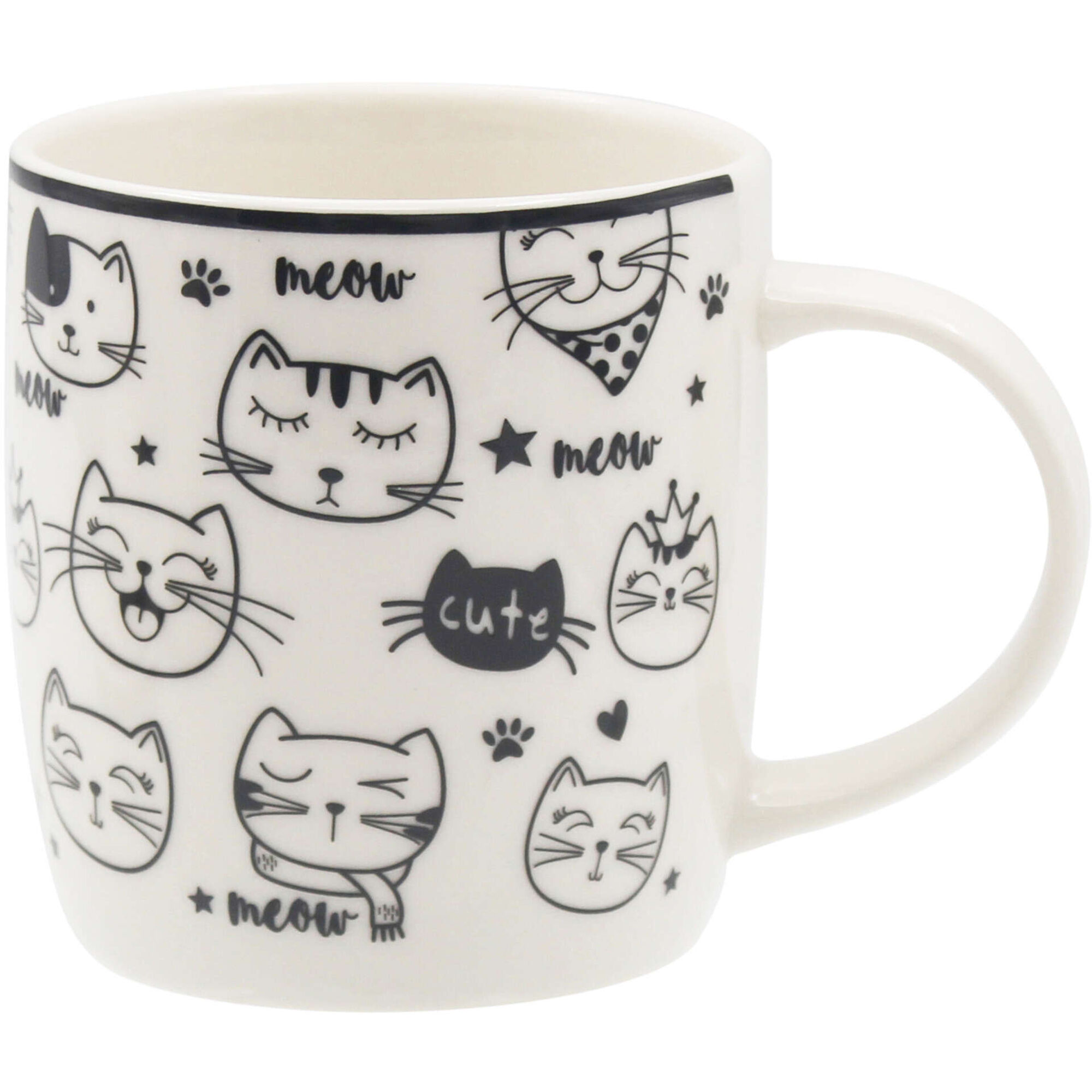 Caneca 350ml Caras Gatos