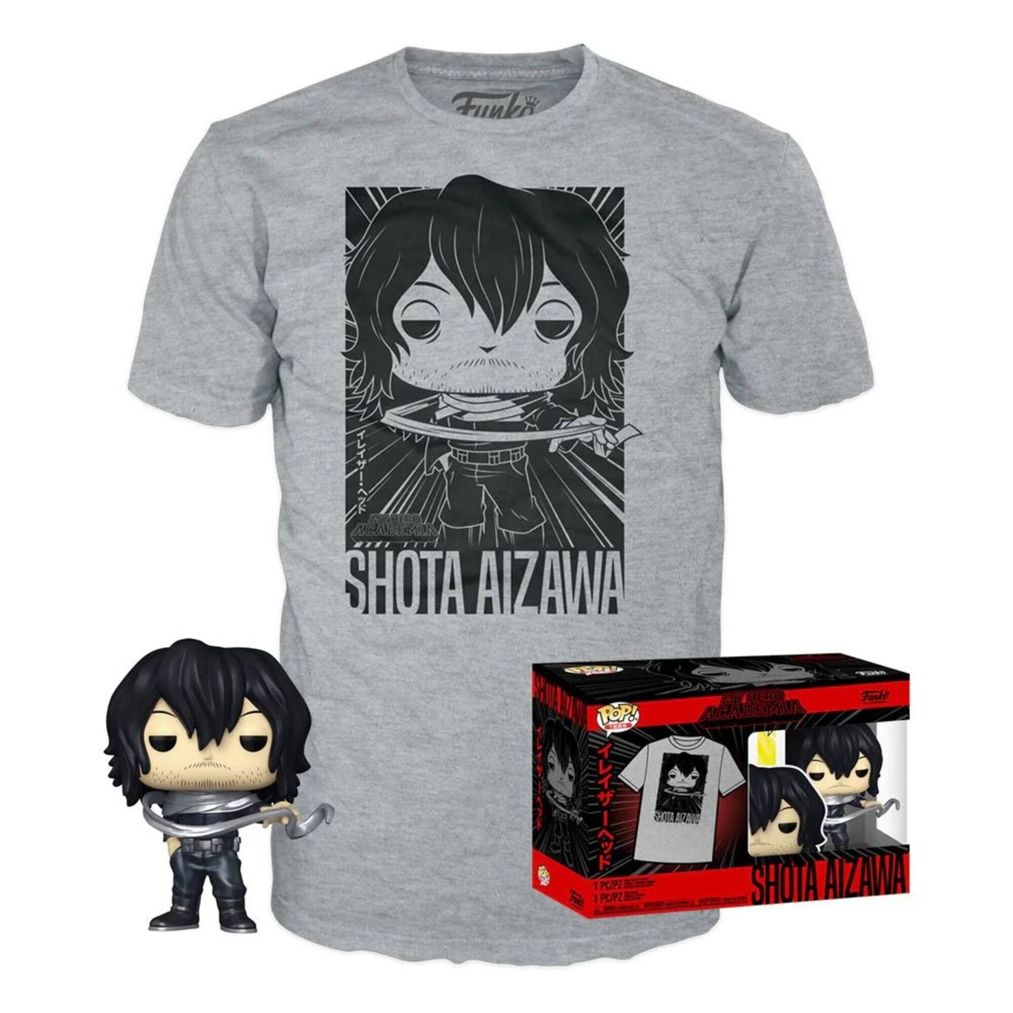 My Hero Academia - Figura Shota Aizawa e T-Shirt Tamanho M