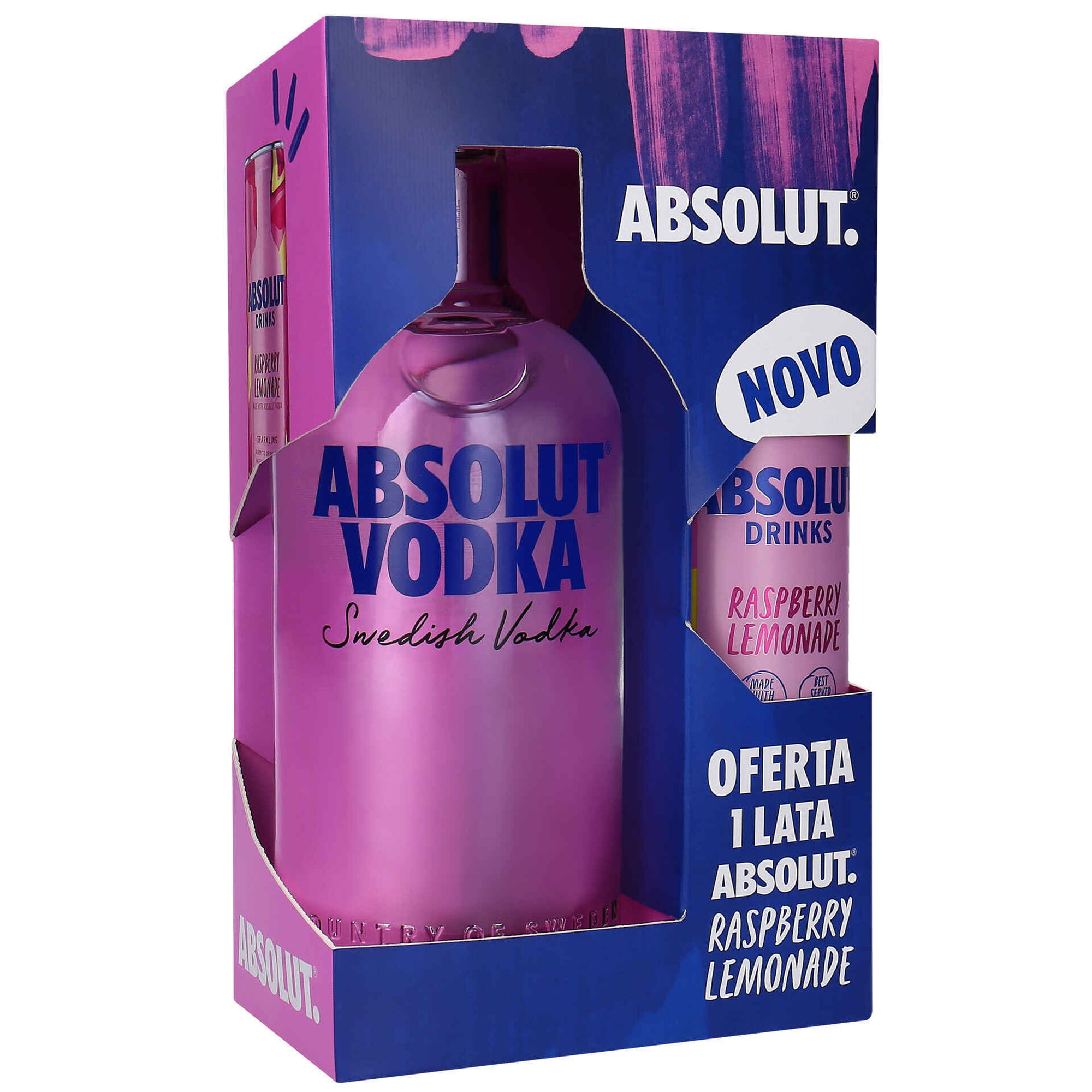 Vodka Absolut com Oferta Lata Absolut Raspberry Lemonade