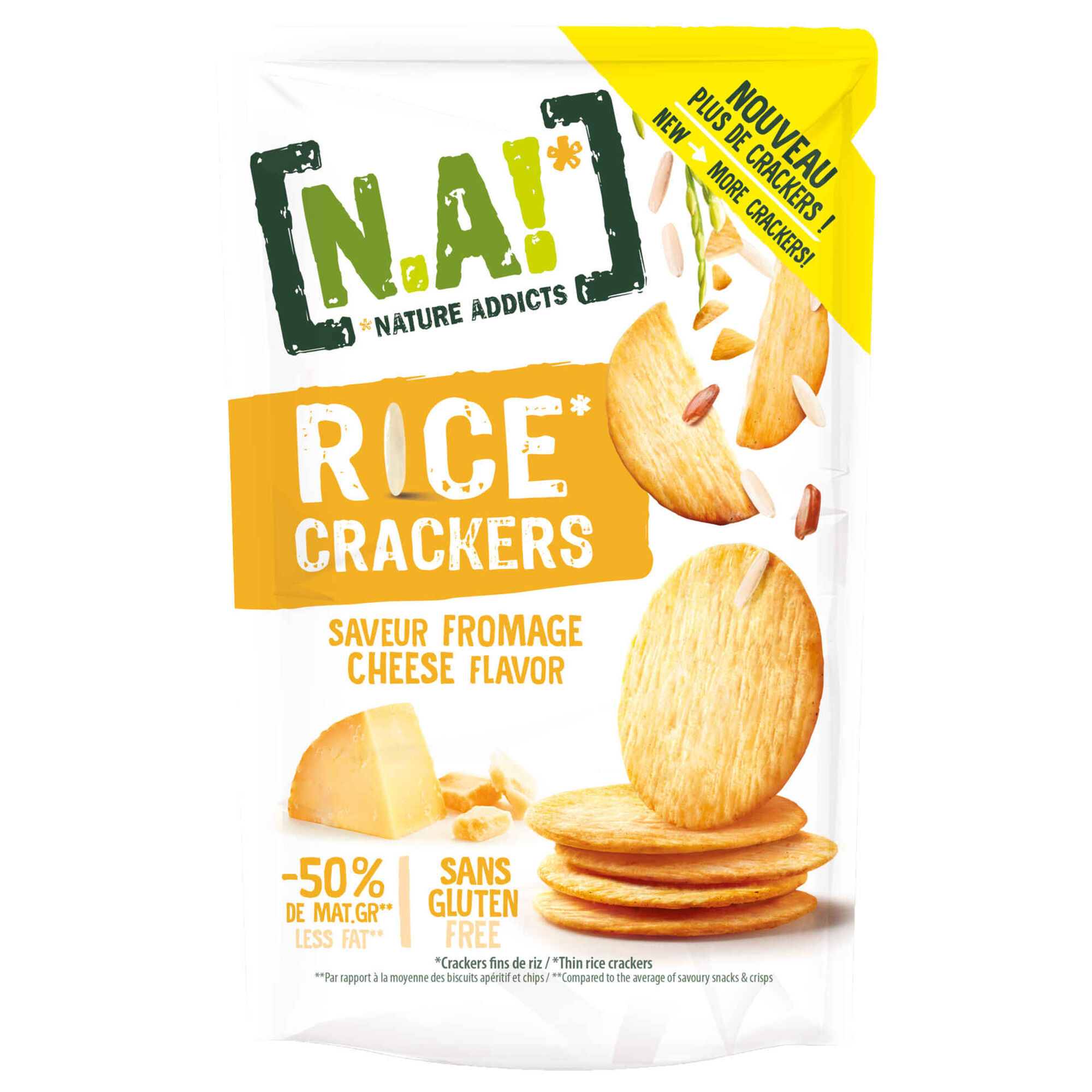 Bolachas Crackers Arroz Sabor Queijo sem Glúten