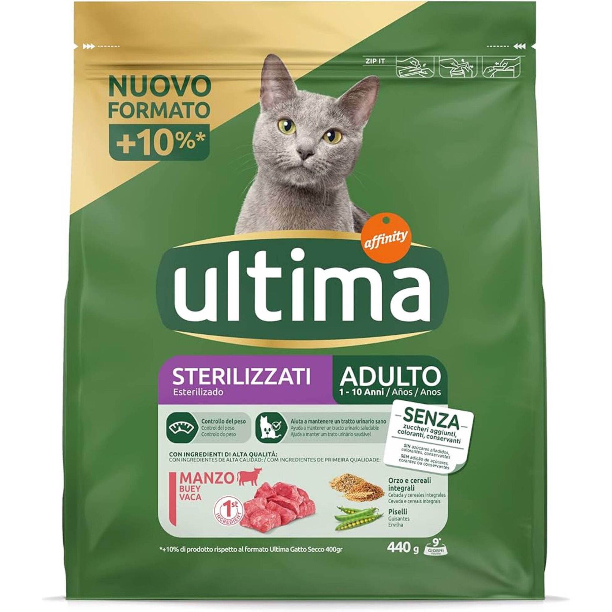 Ração para Gato Adulto Esterilizado Vaca