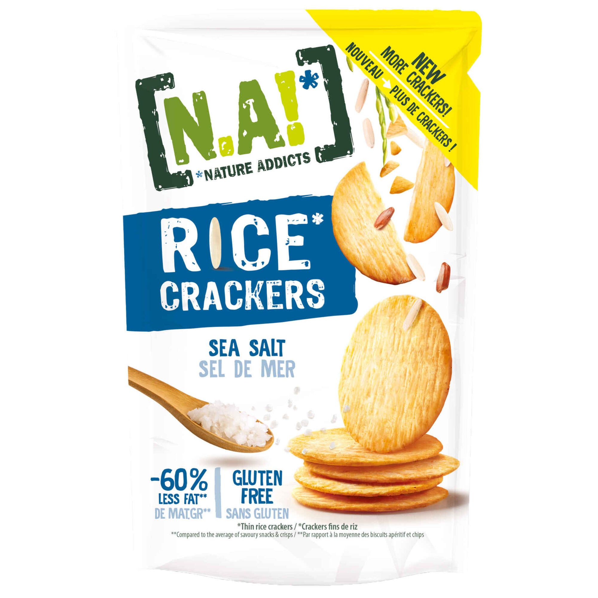 Bolachas Crackers Arroz com Sal sem Glúten