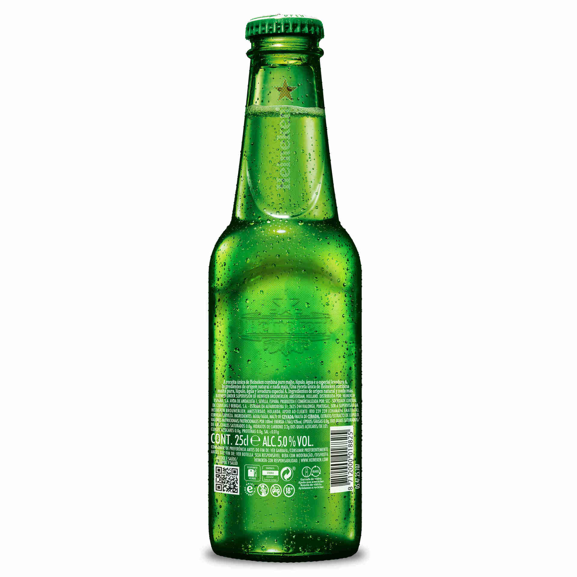 Pack Cerveja Heineken Zero Álcool Garrafa 330ml - 6 Unidades