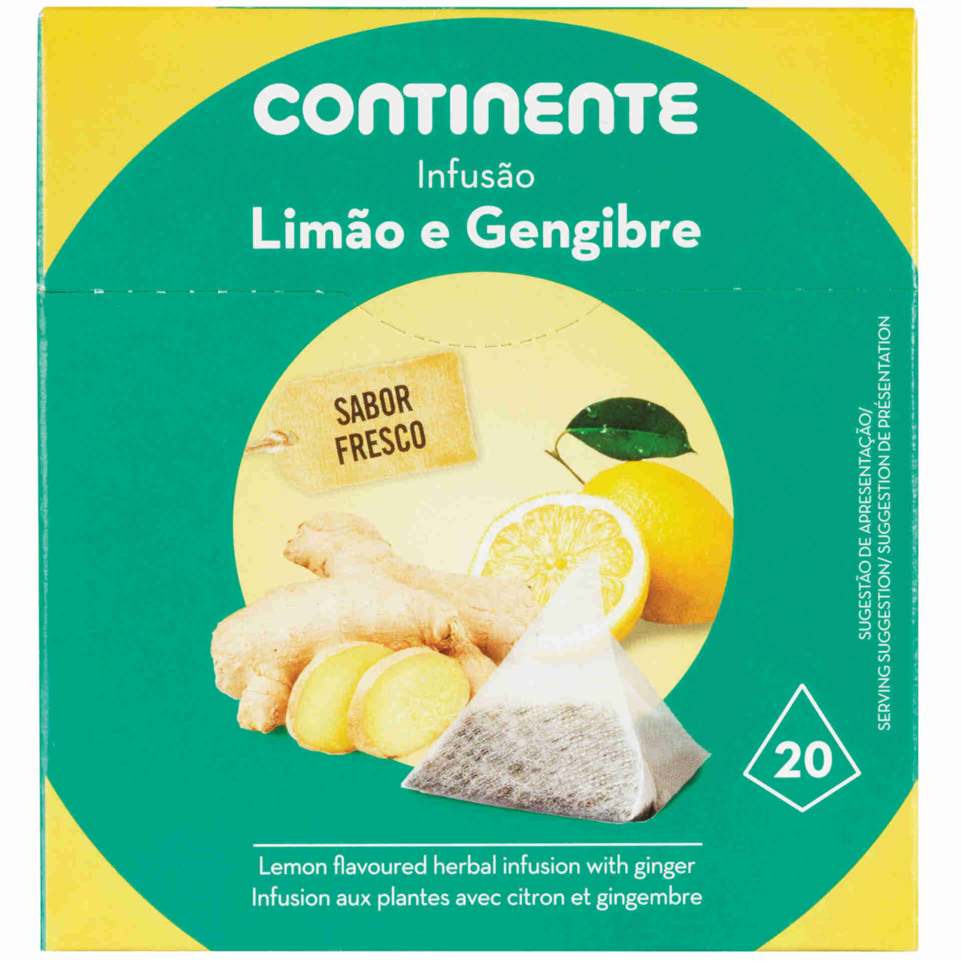 Infus o Lim o e Gengibre Pyramid emb. 20 un Continente