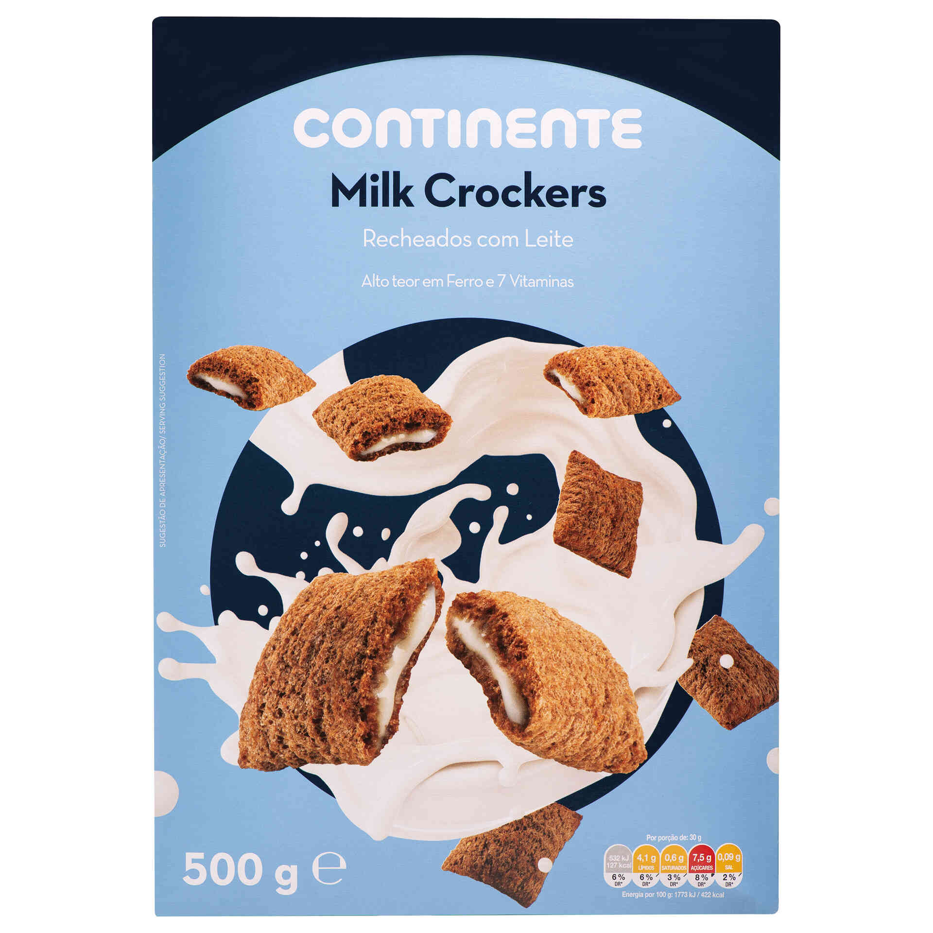 Cereais Crockers Recheio de Leite - emb. 500 gr - Continente