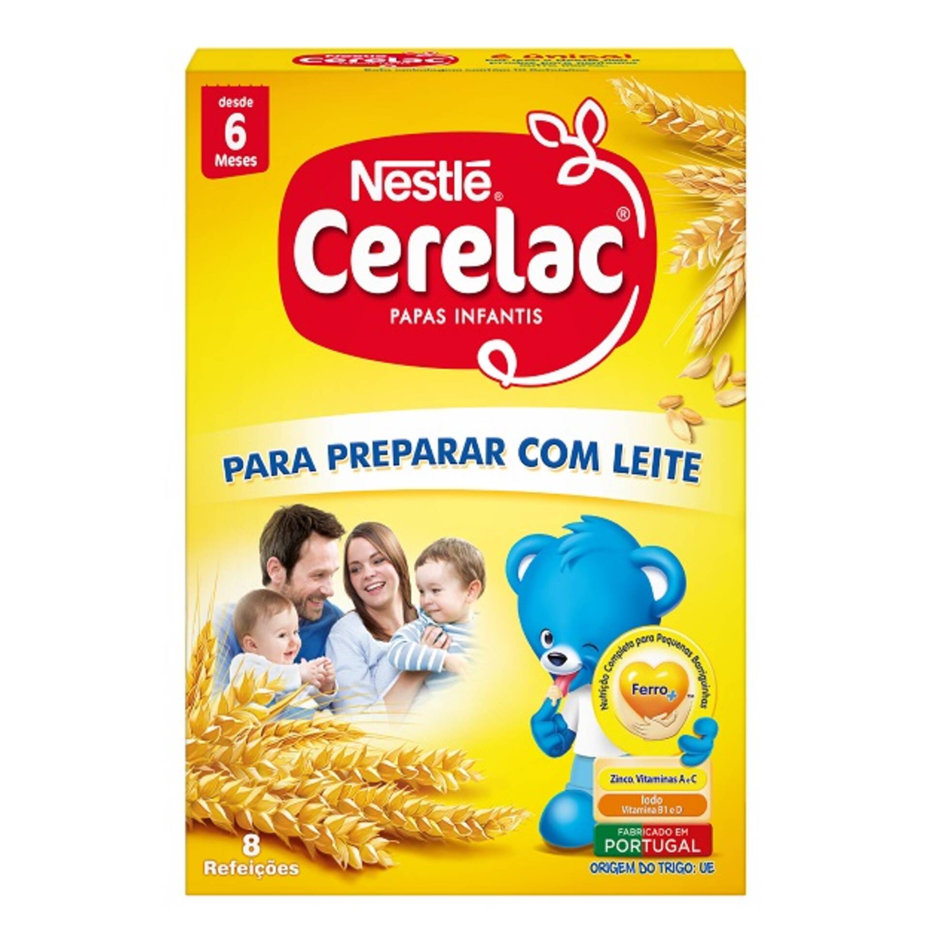 Papa Infantil Não Láctea 8 Cereais e Mel +6M - emb. 250 gr