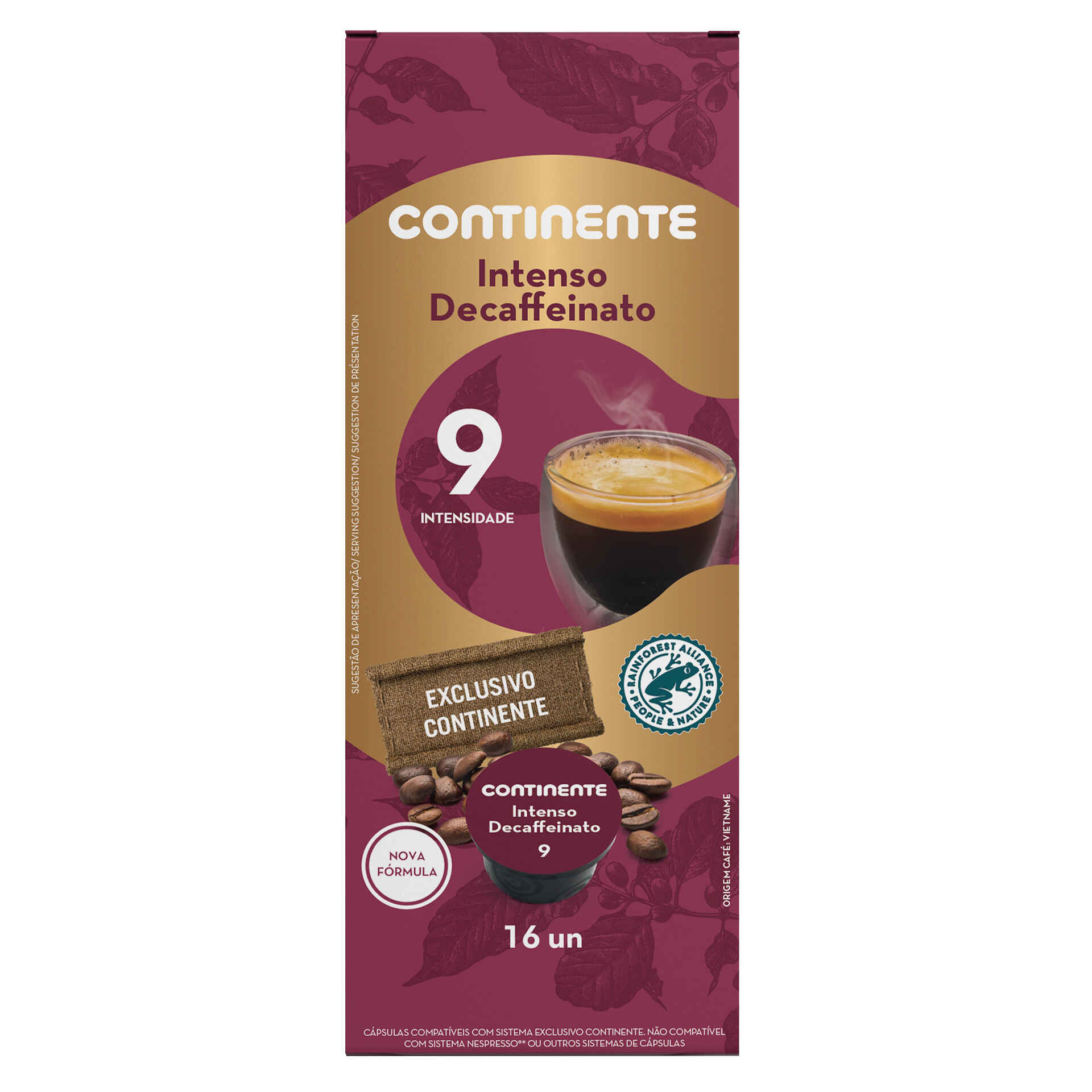 Cápsulas Café Brasil Int 9 - emb. 10 un - Continente