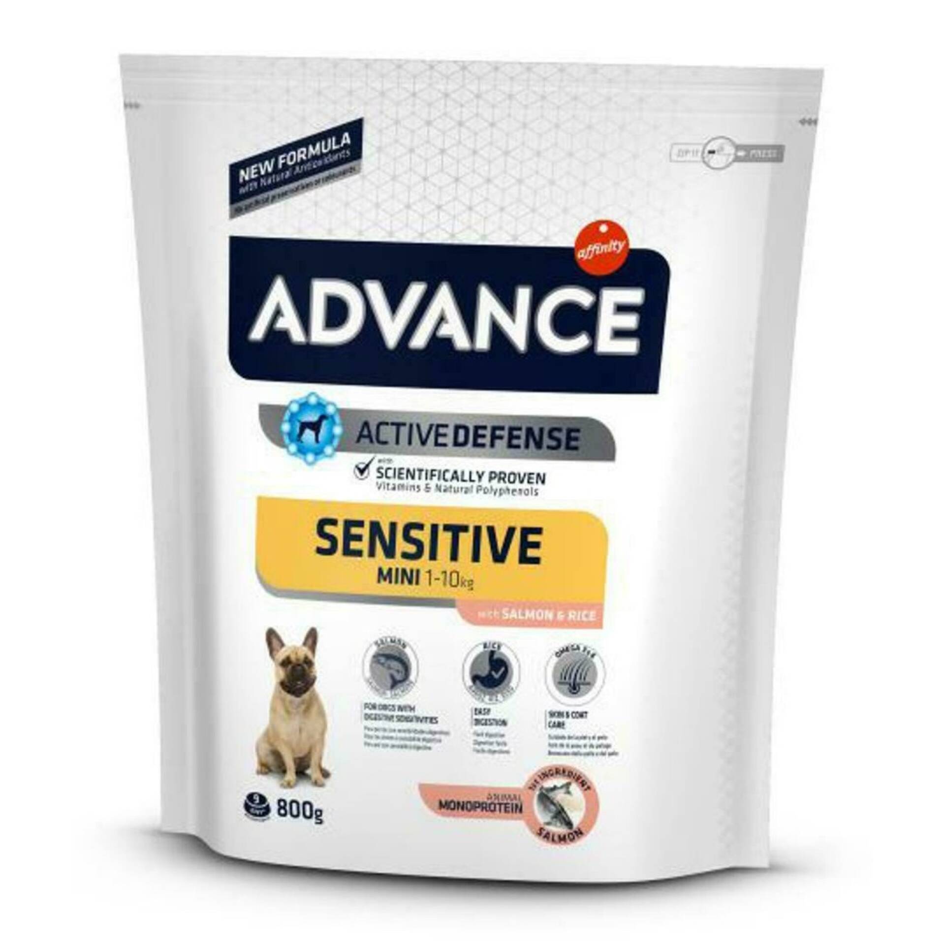 Ração para Cão Adulto Mini Sensitive Salmão e Arroz emb. 800 gr