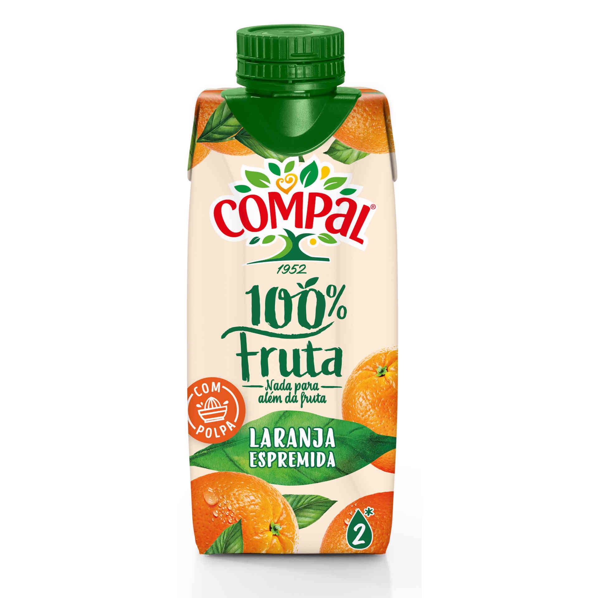 Sumo 100 Laranja Espremida Emb 33 Cl Compal 100 Fruta